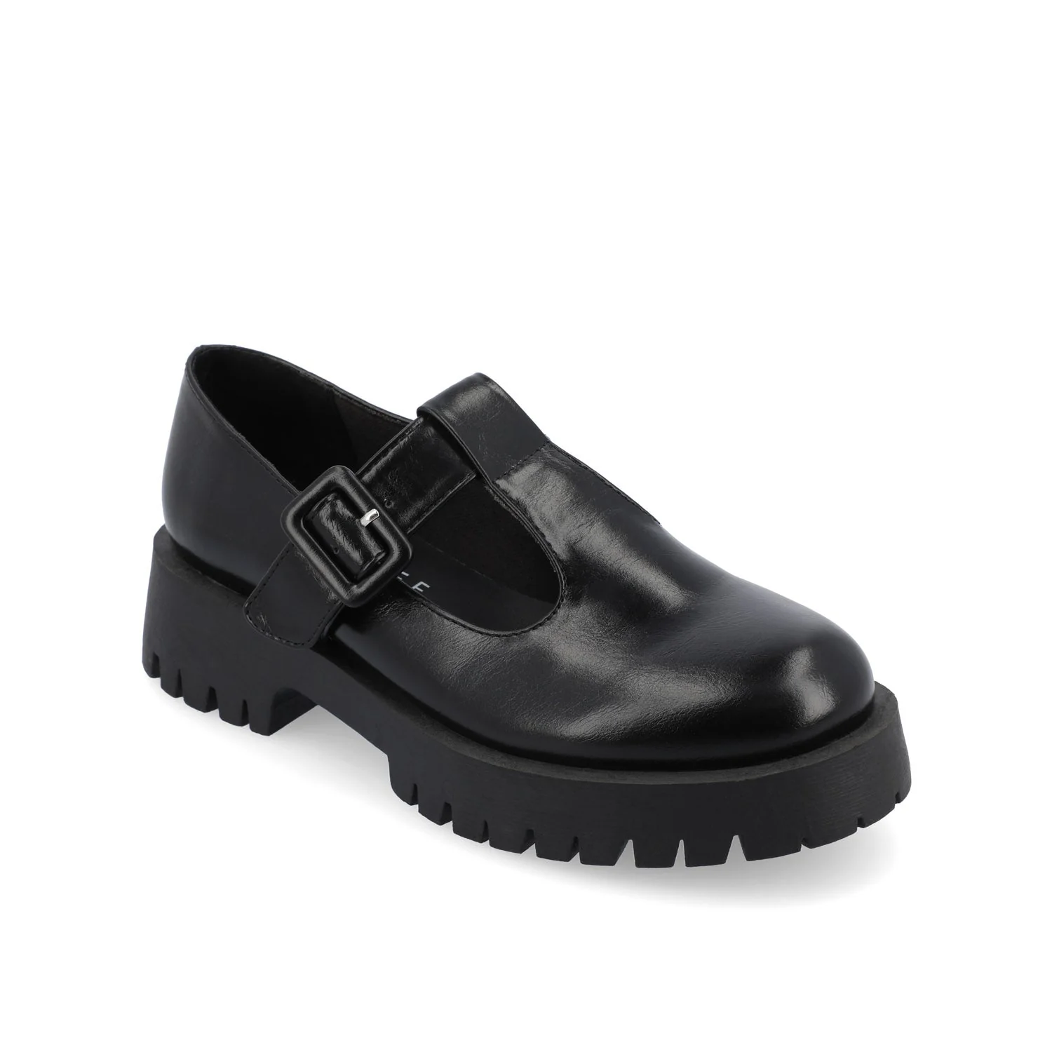 SUVI MARY JANE FLATS IN VEGAN LEATHER - Black - Image 2