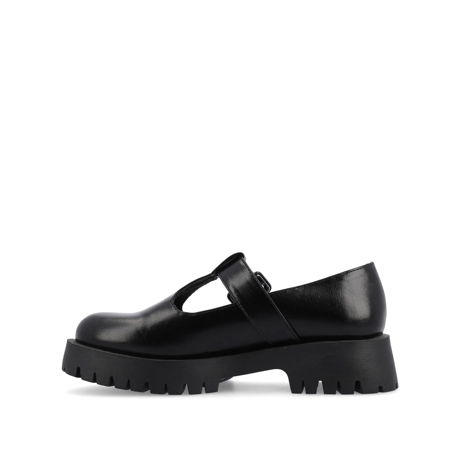 SUVI MARY JANE FLATS IN VEGAN LEATHER - Black - Image 3