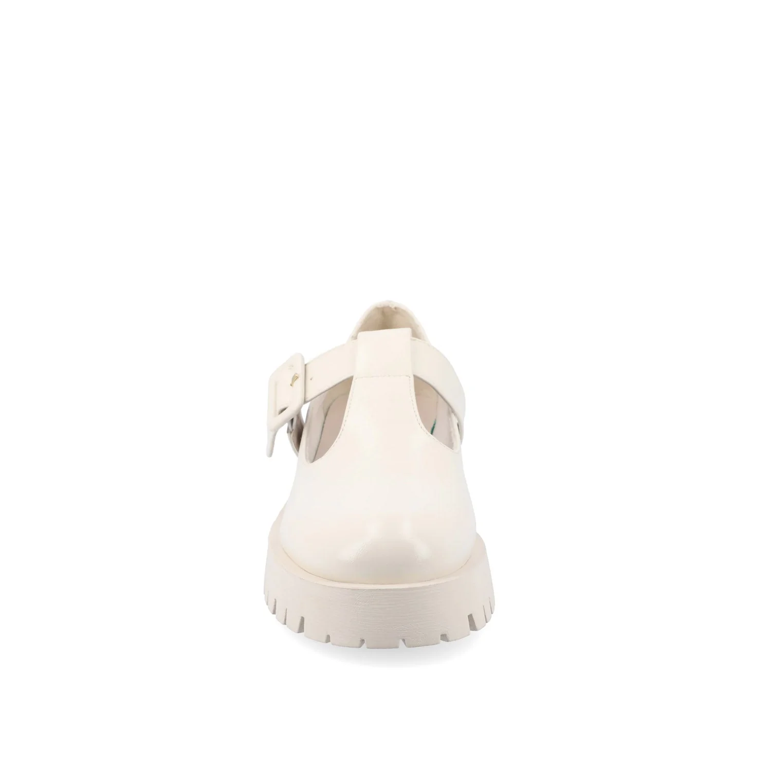 SUVI MARY JANE FLATS IN VEGAN LEATHER - Off White - Image 5