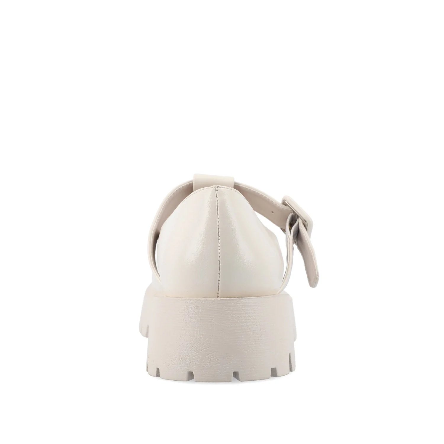 SUVI MARY JANE FLATS IN VEGAN LEATHER - Off White - Image 7