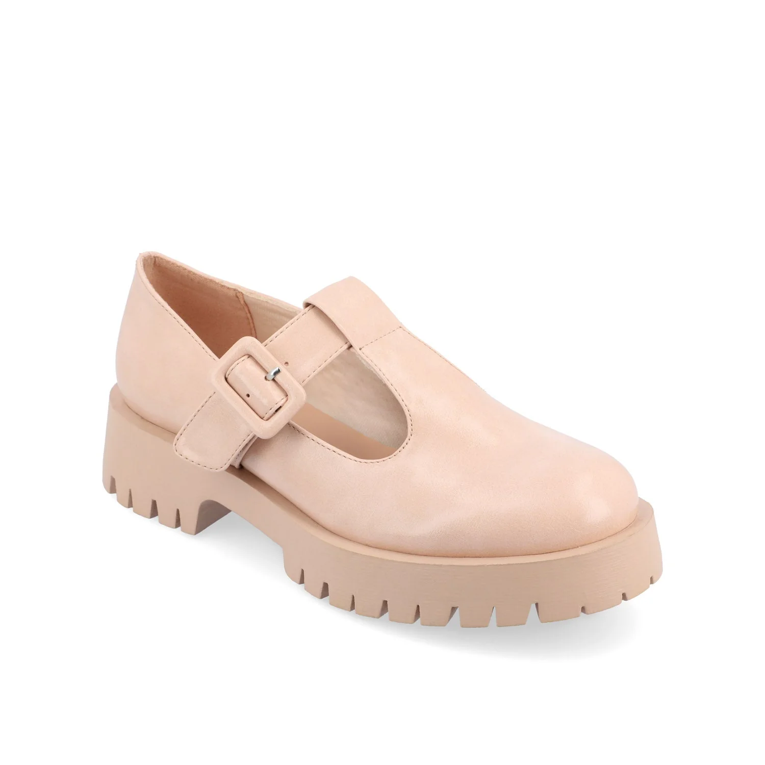 SUVI MARY JANE FLATS IN VEGAN LEATHER - Pink - Image 2