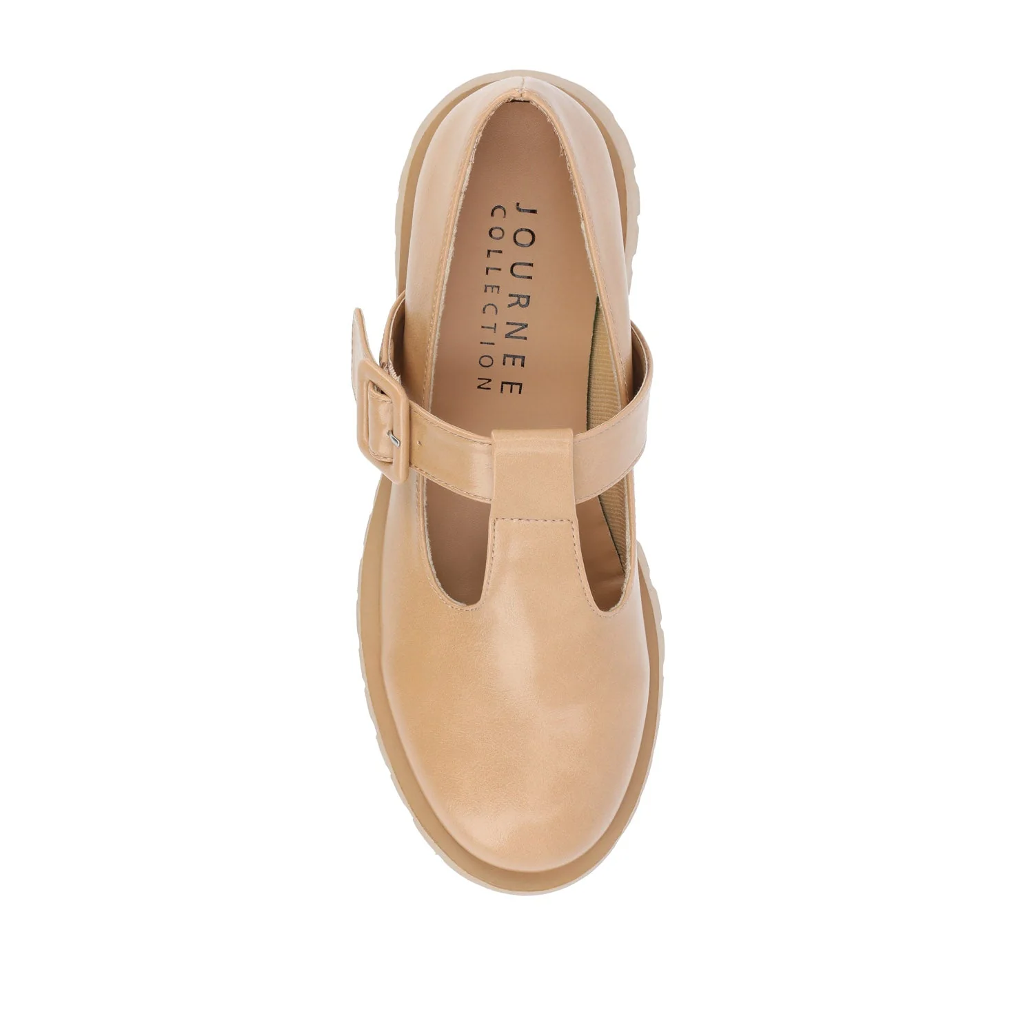 SUVI MARY JANE FLATS IN VEGAN LEATHER - Tan - Image 6