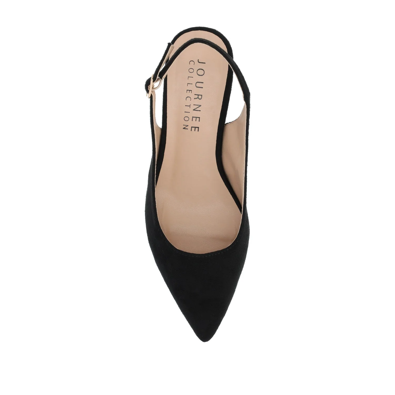 SYLVIA LOW BLOCK PUMP HEELS IN FAUX SUEDE - Black - Image 6