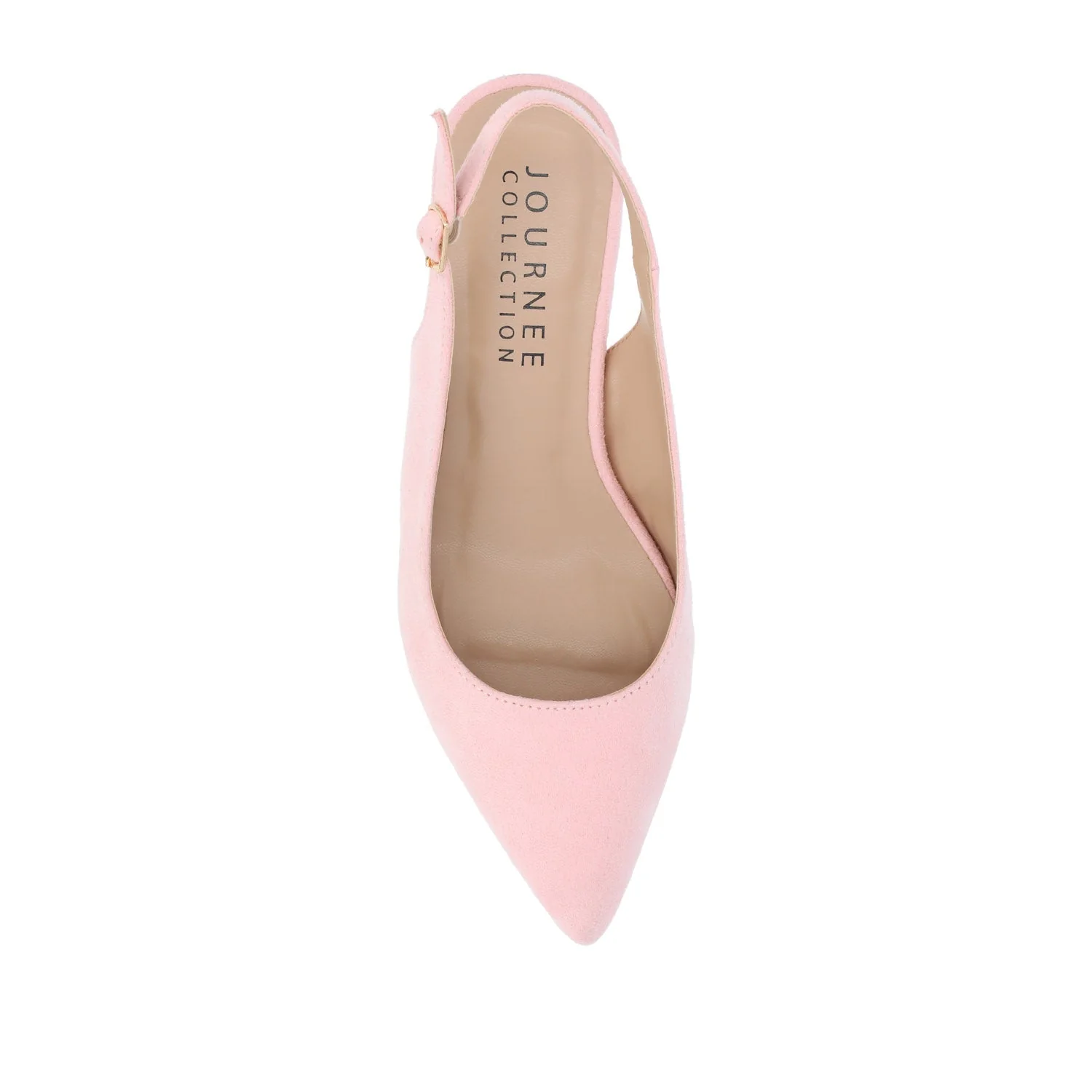 SYLVIA LOW BLOCK PUMP HEELS IN FAUX SUEDE - Pink - Image 6