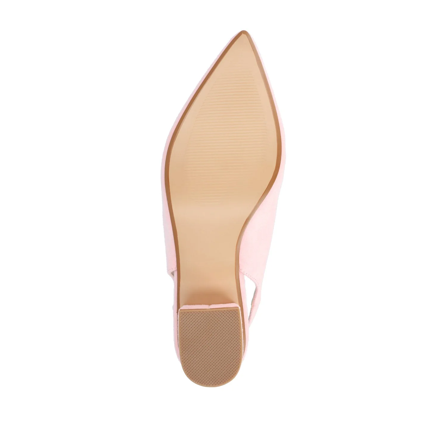 SYLVIA LOW BLOCK PUMP HEELS IN FAUX SUEDE - Pink - Image 8