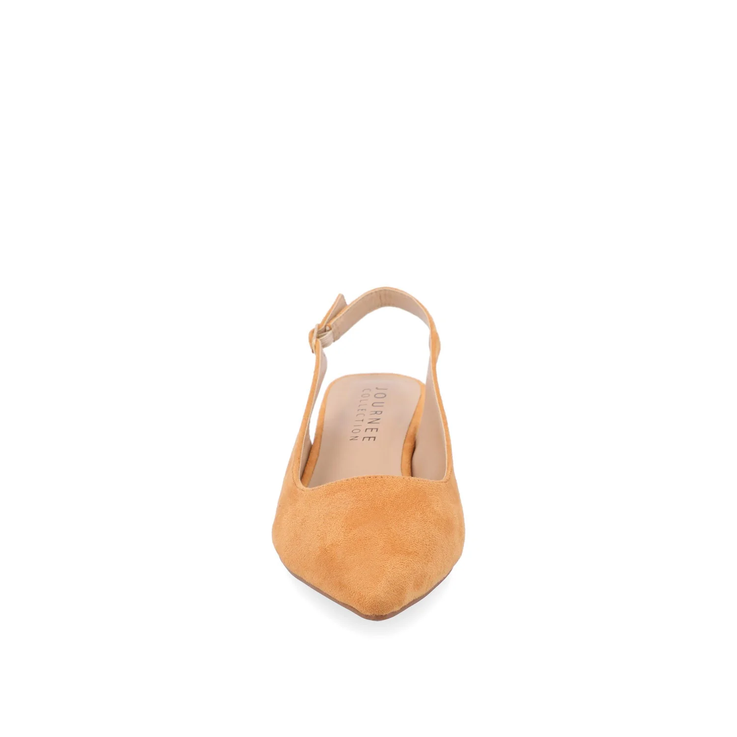 SYLVIA LOW BLOCK PUMP HEELS IN FAUX SUEDE - Tan - Image 5