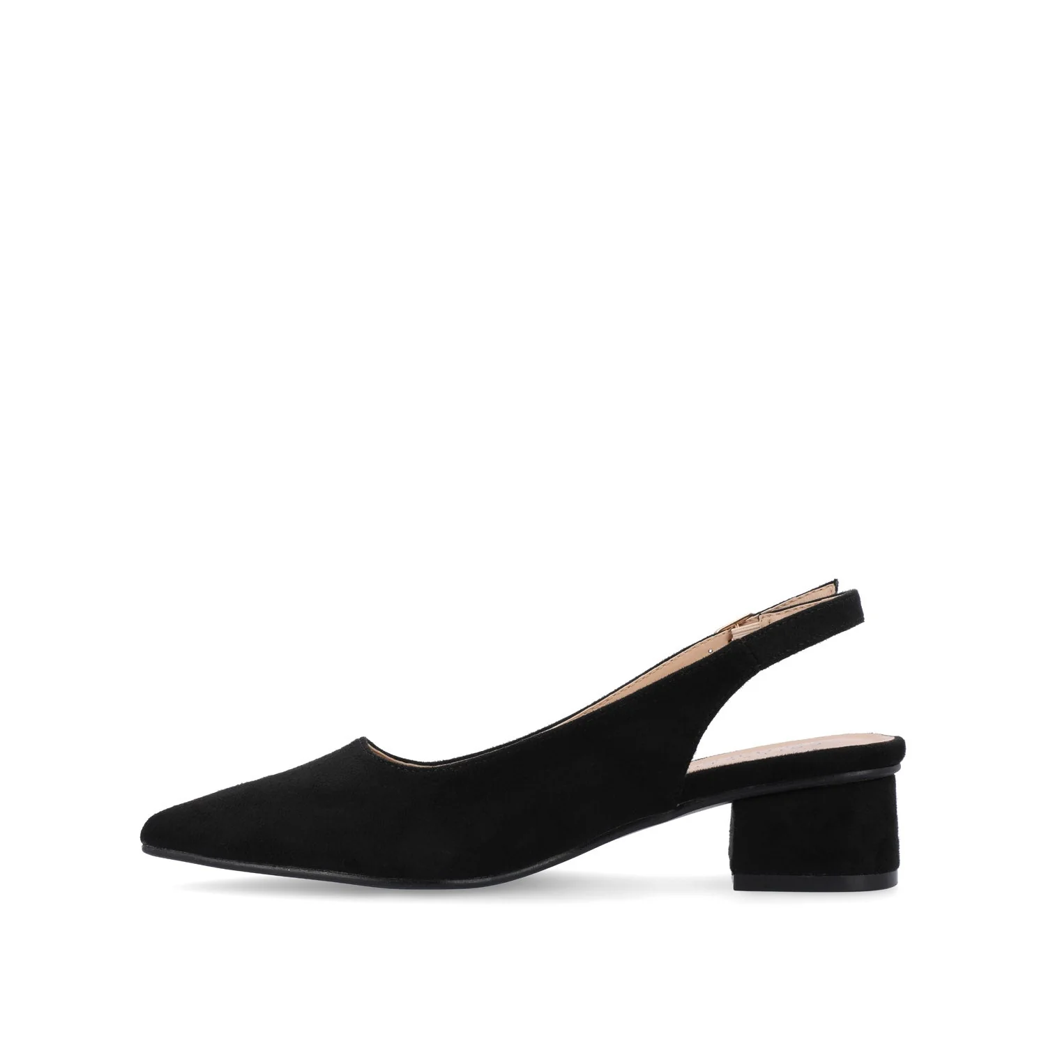 SYLVIA LOW BLOCK HEELS IN WIDE - Black PU - Image 3