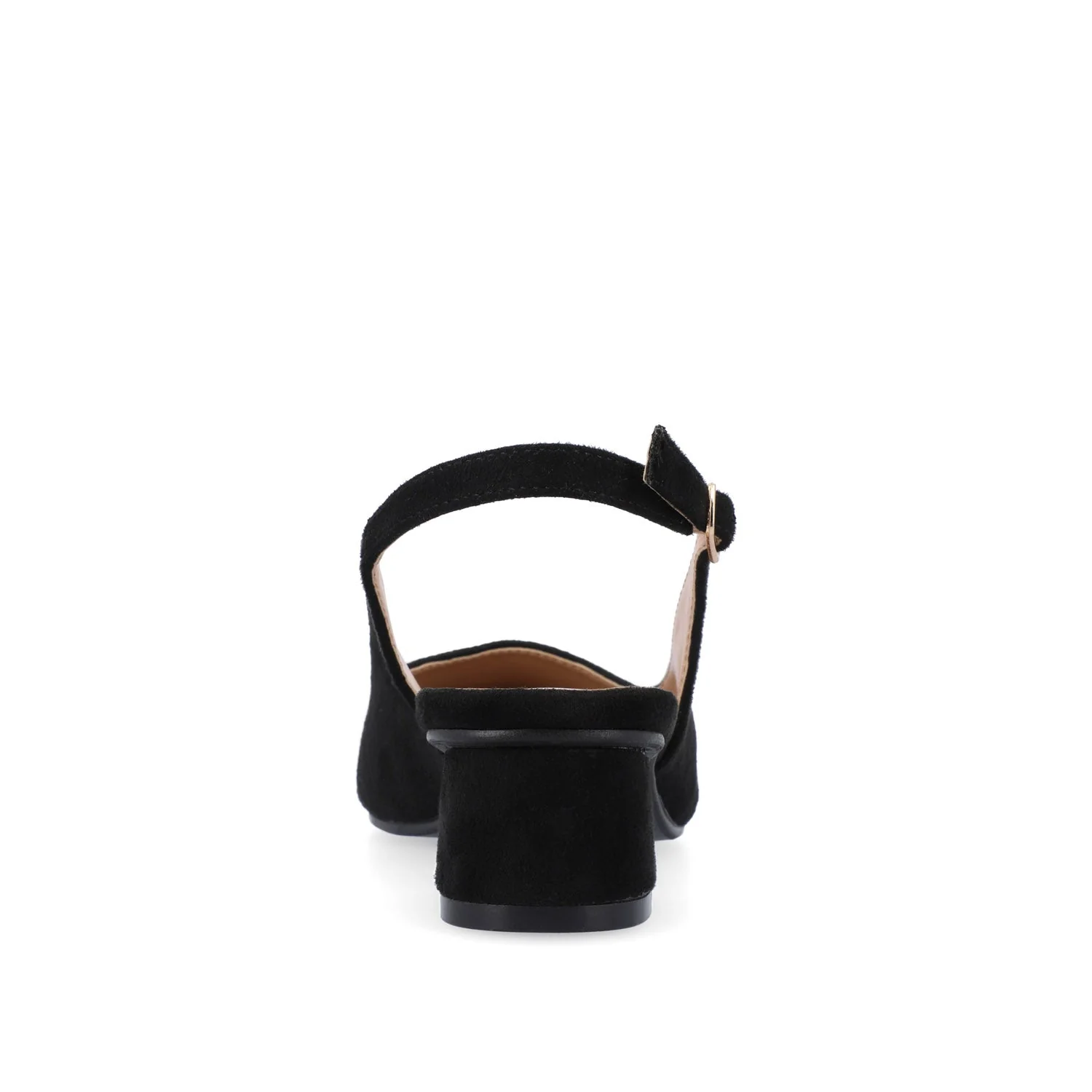 SYLVIA LOW BLOCK HEELS IN WIDE - Black PU - Image 7