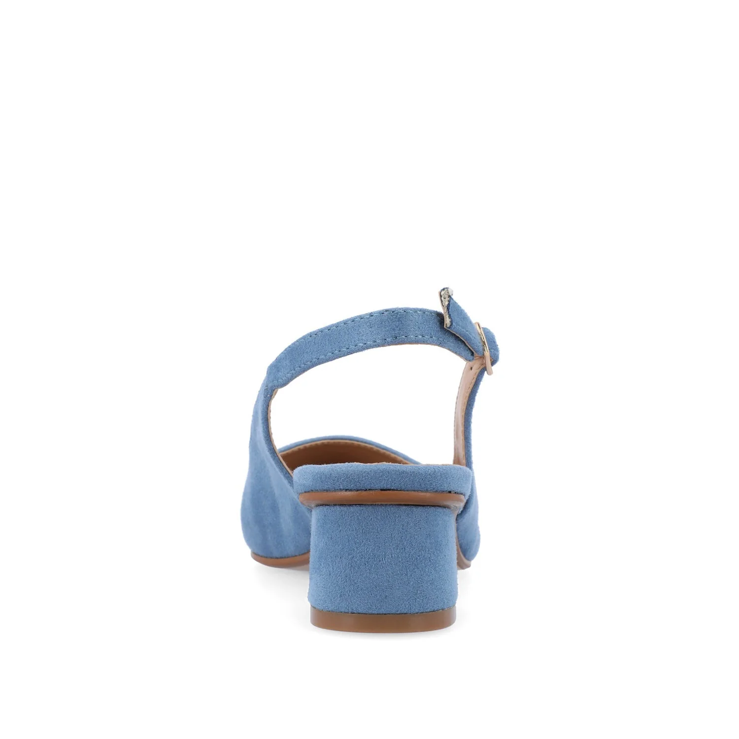 SYLVIA LOW BLOCK HEELS IN WIDE - Blue - Image 7