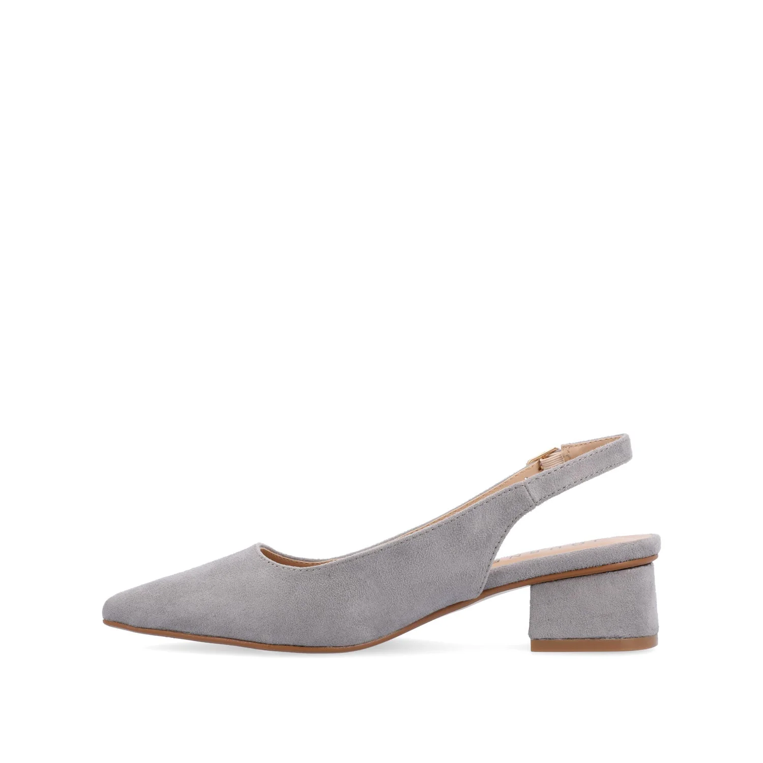 SYLVIA LOW BLOCK HEELS IN WIDE - Grey - Image 3