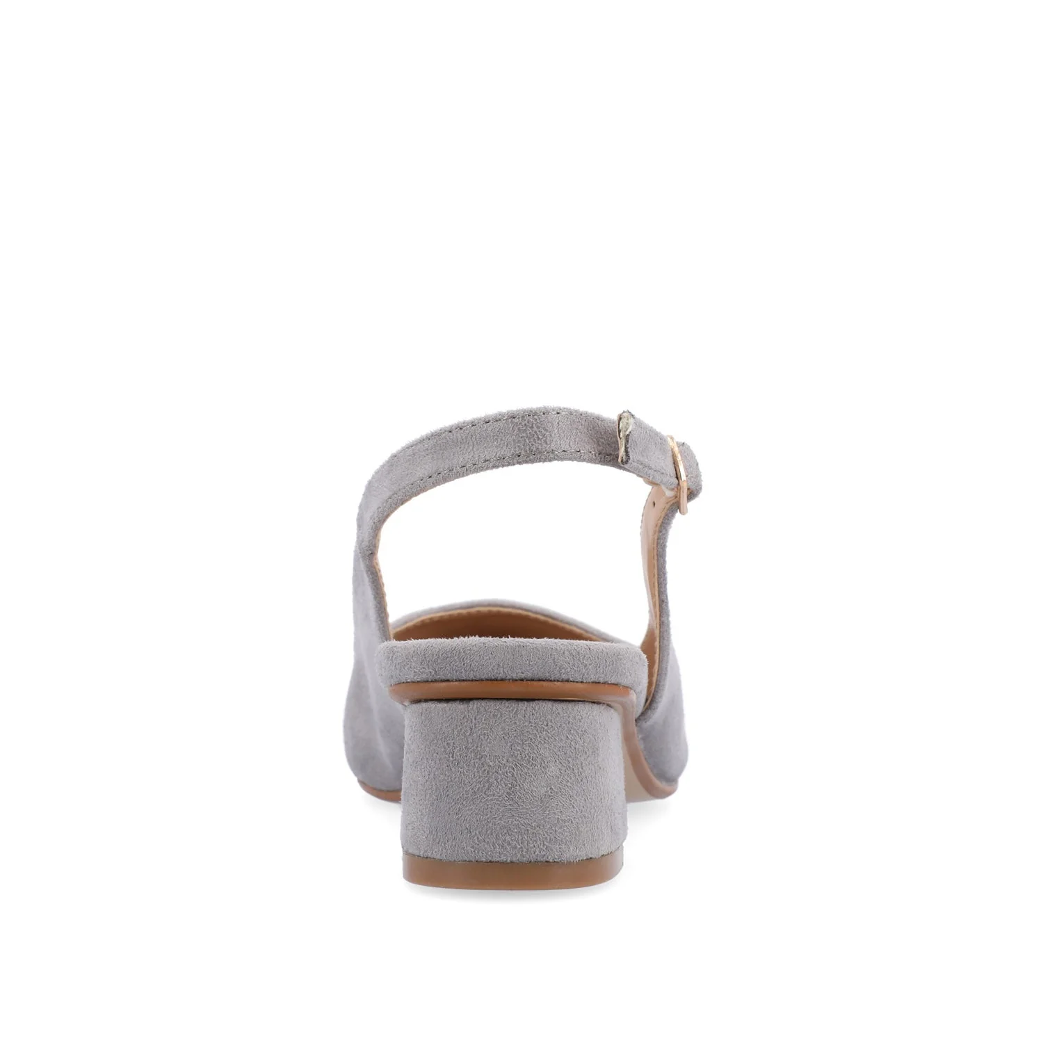 SYLVIA LOW BLOCK HEELS IN WIDE - Grey - Image 7