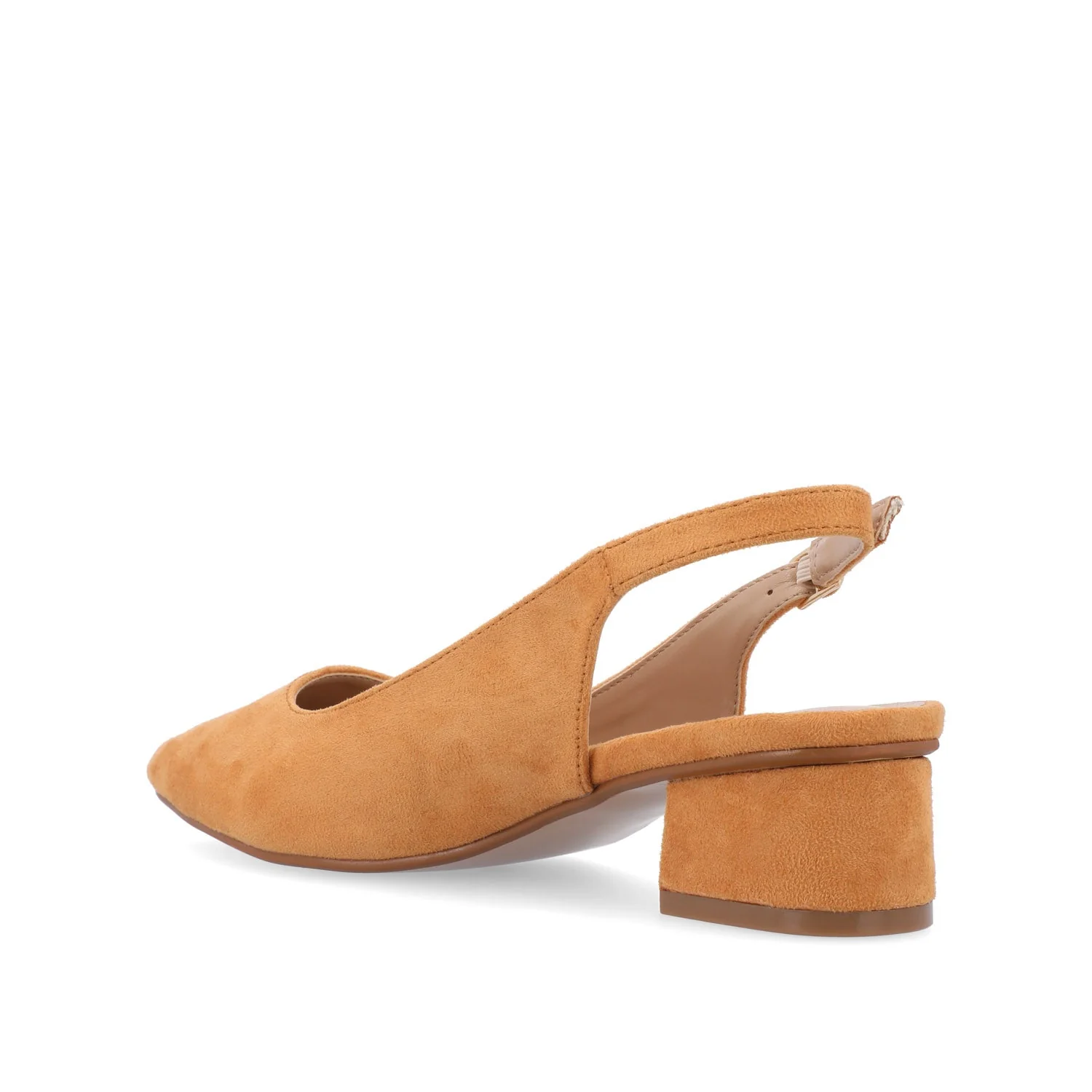 SYLVIA LOW BLOCK HEELS IN WIDE - Tan - Image 4