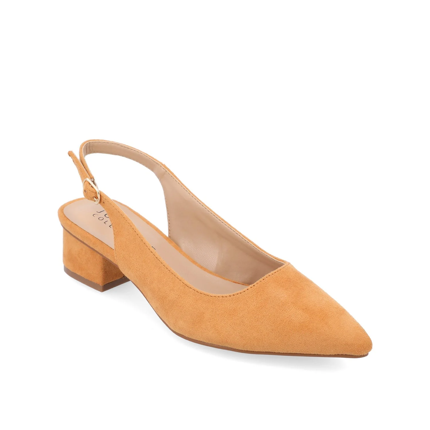 SYLVIA LOW BLOCK HEELS IN WIDE - Tan PU - Image 2