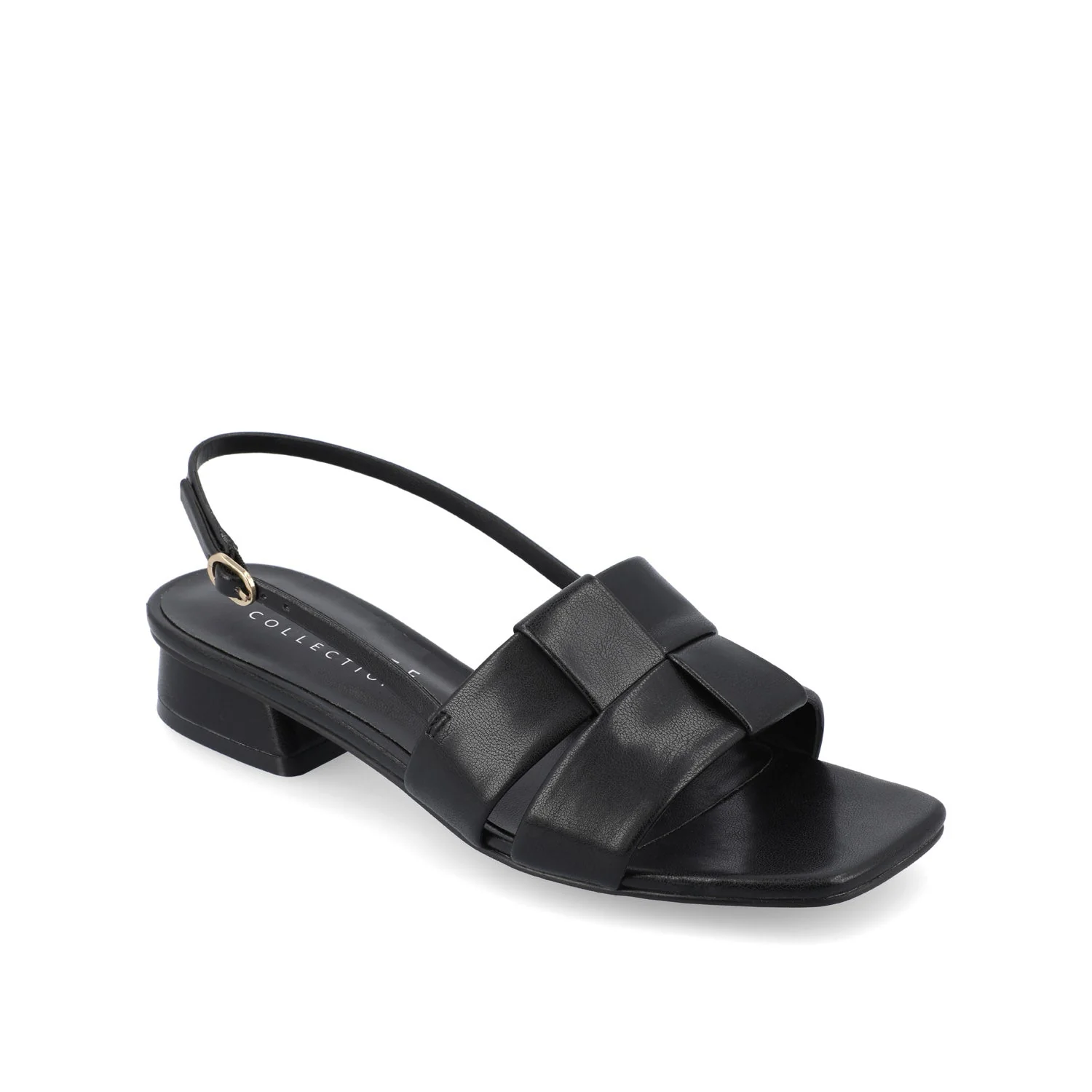 TABATHA LOW BLOCK HEELS IN VEGAN LEATHER - Black - Image 2