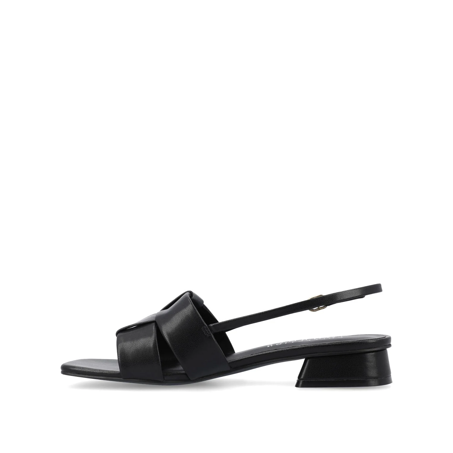 TABATHA LOW BLOCK HEELS IN VEGAN LEATHER - Black - Image 3