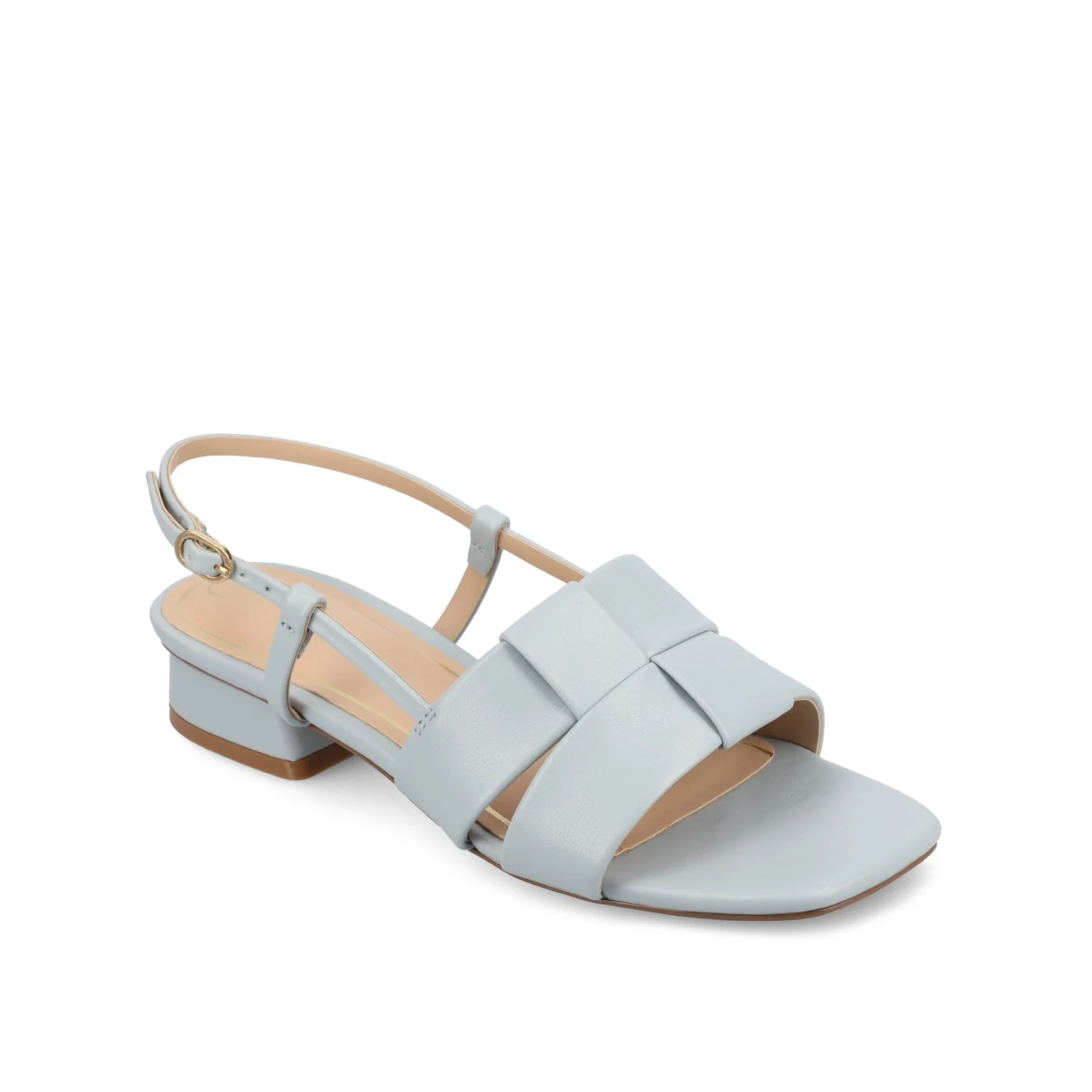 TABATHA LOW BLOCK HEELS IN VEGAN LEATHER IN WIDE - Blue - Image 2