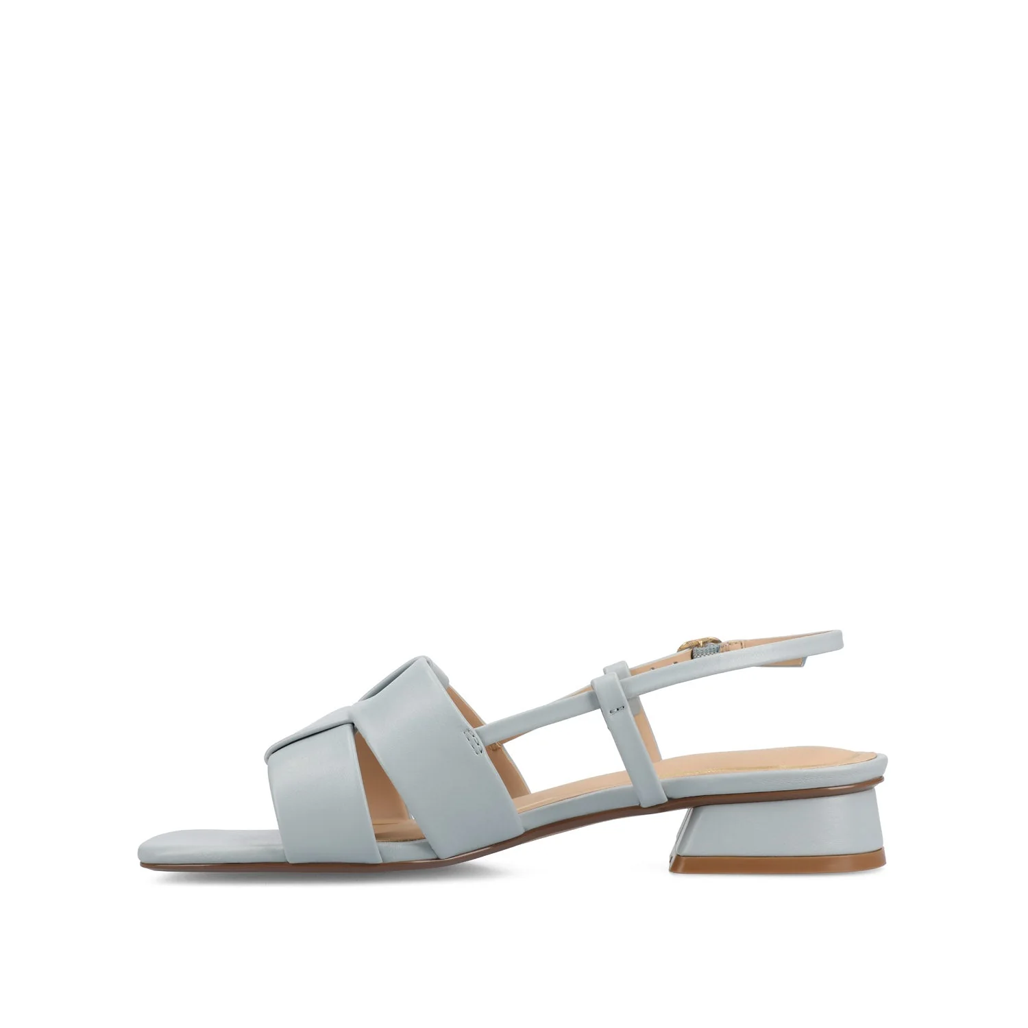 TABATHA LOW BLOCK HEELS IN VEGAN LEATHER IN WIDE - Blue - Image 3