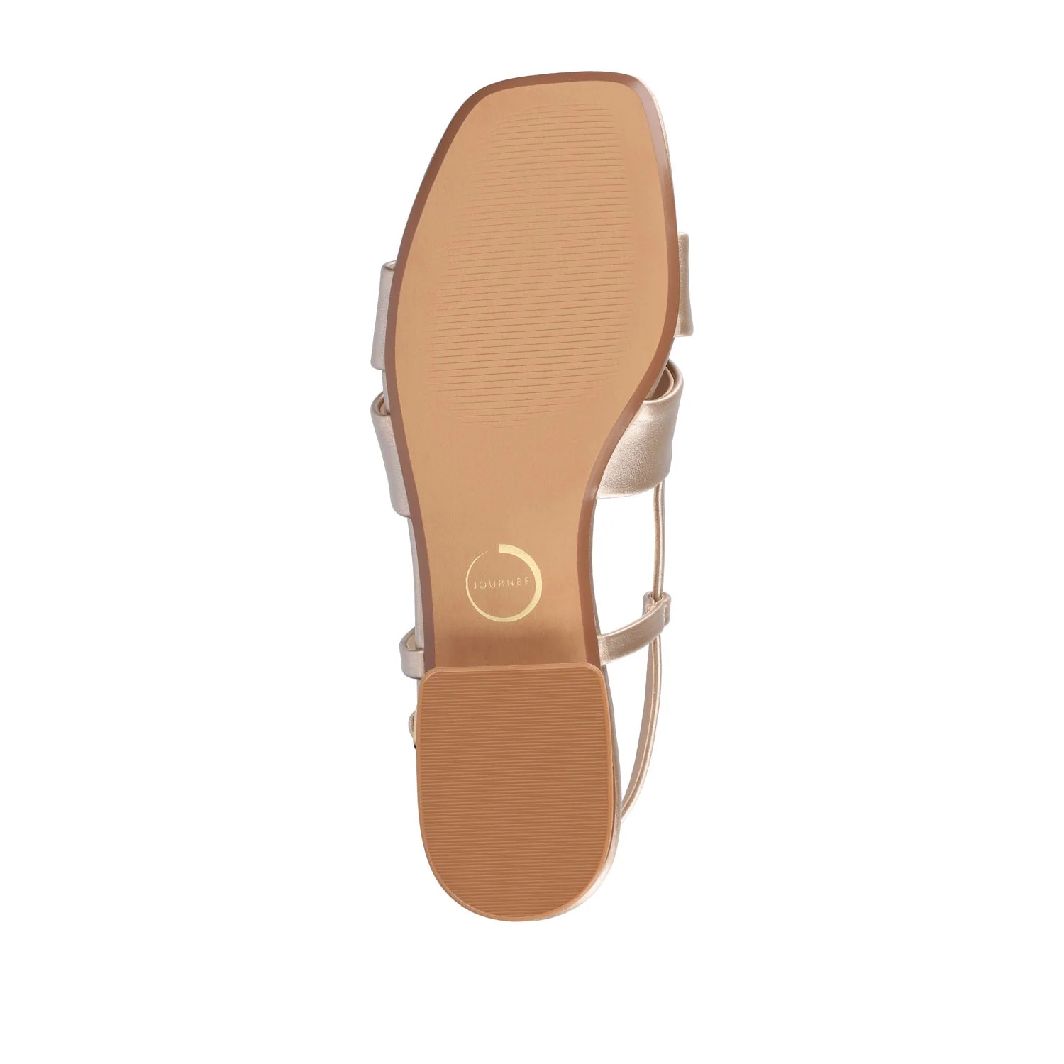 TABATHA LOW BLOCK HEELS IN VEGAN LEATHER IN WIDE - Champagne - Image 8