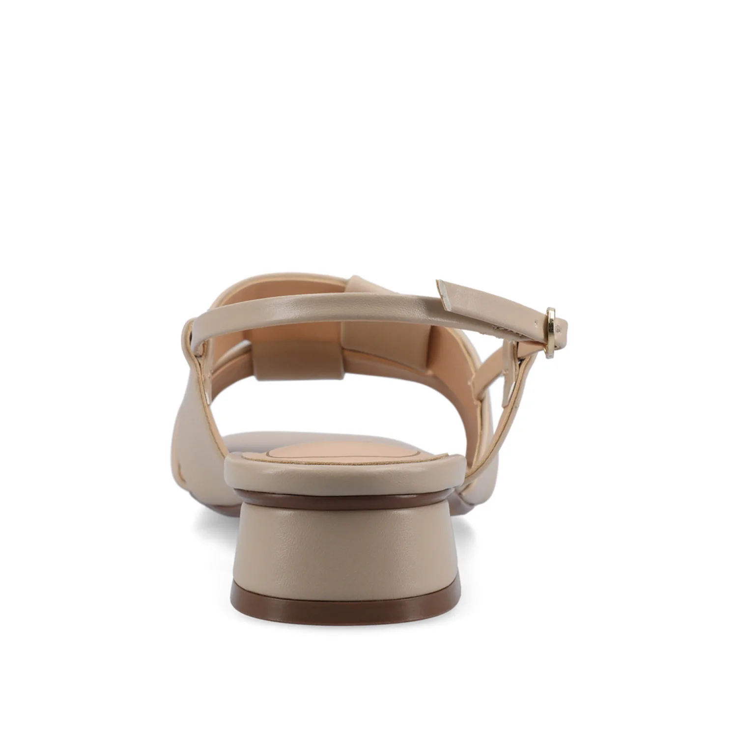 TABATHA LOW BLOCK HEELS IN VEGAN LEATHER IN WIDE - Nude - Image 6