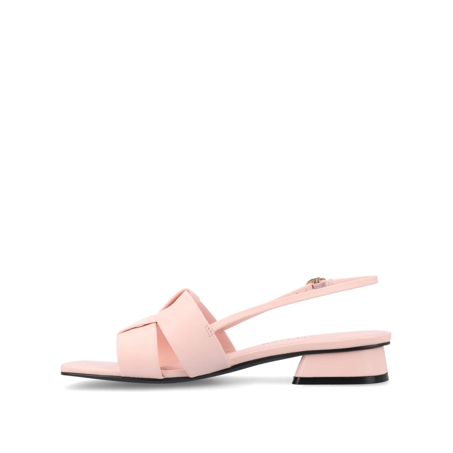 TABATHA LOW BLOCK HEELS IN VEGAN LEATHER IN WIDE - Pink - Image 3