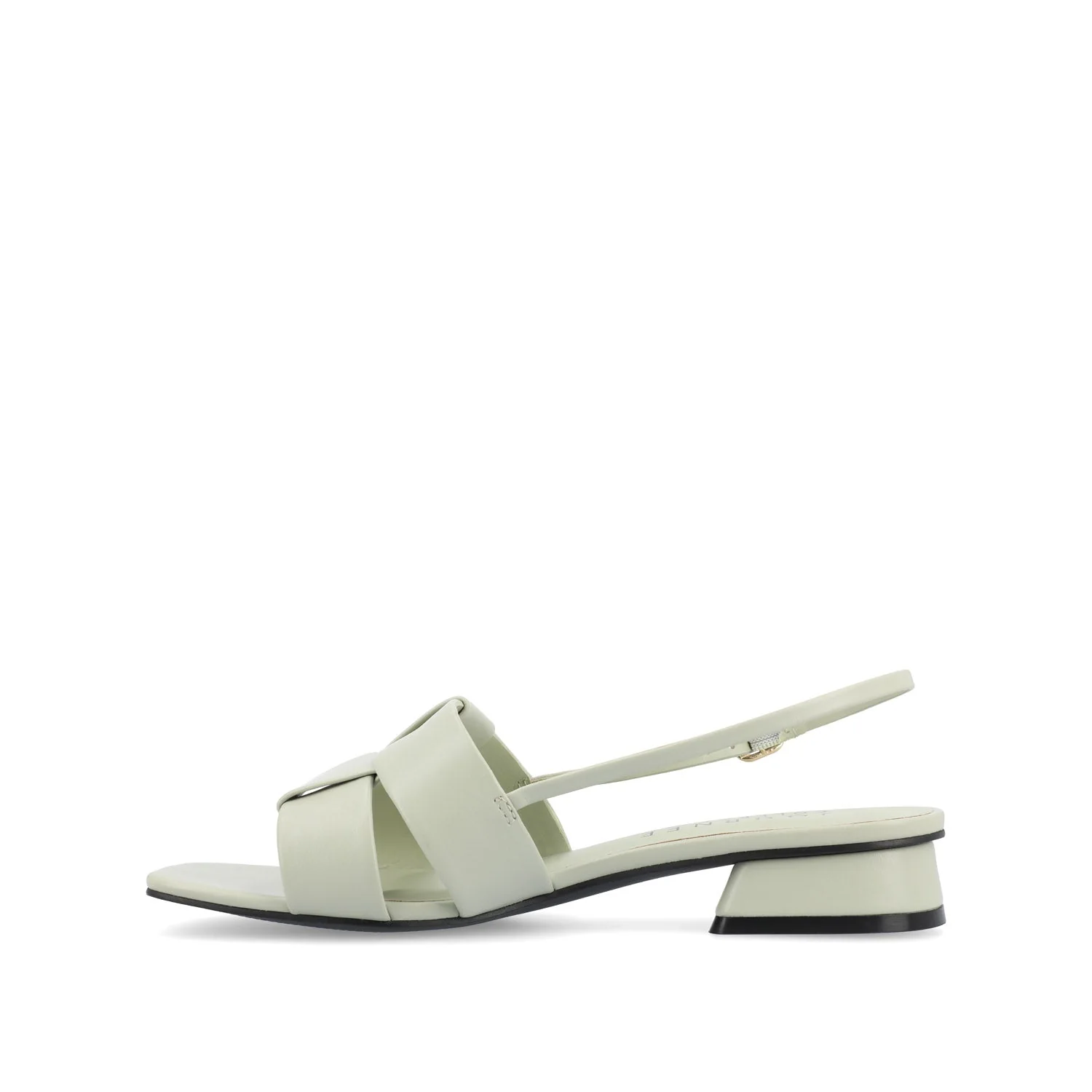 TABATHA LOW BLOCK HEELS IN VEGAN LEATHER IN WIDE - Sage - Image 3