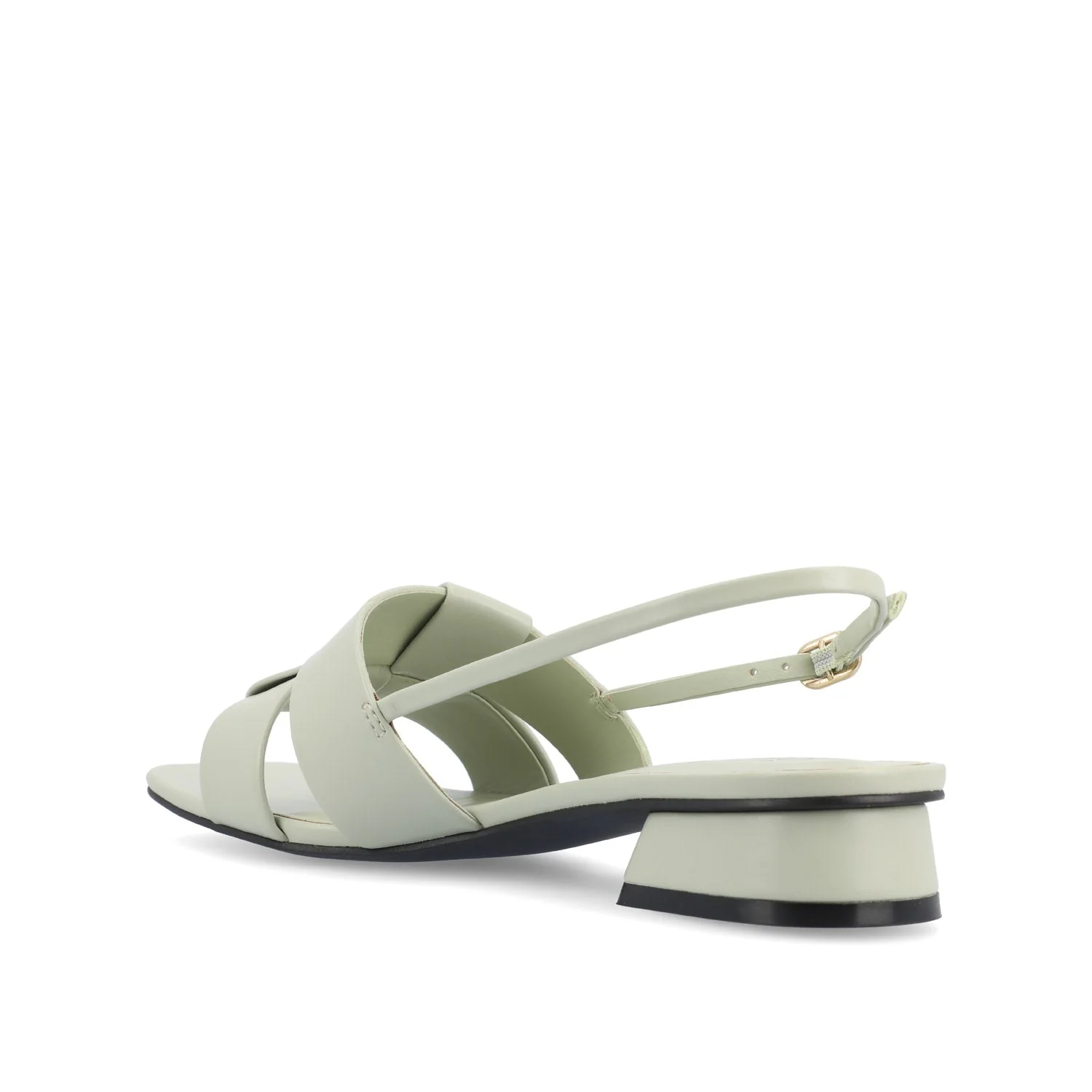 TABATHA LOW BLOCK HEELS IN VEGAN LEATHER IN WIDE - Sage - Image 4