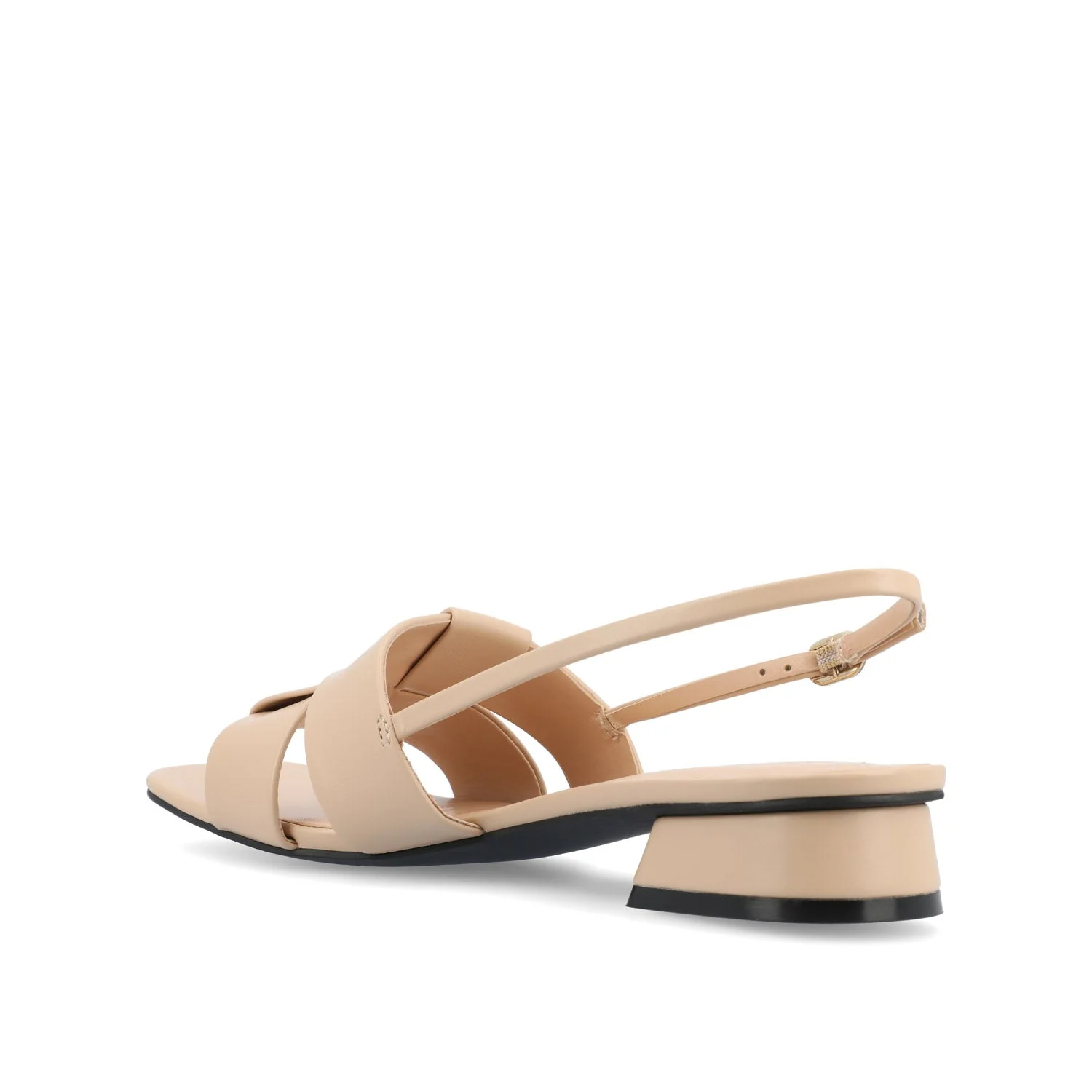 TABATHA LOW BLOCK HEELS IN VEGAN LEATHER - Nude - Image 6