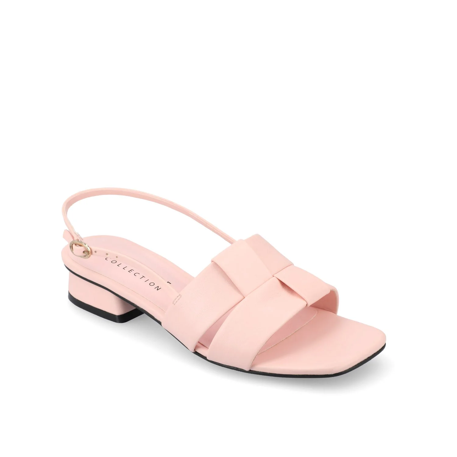 TABATHA LOW BLOCK HEELS IN VEGAN LEATHER - Pink - Image 2