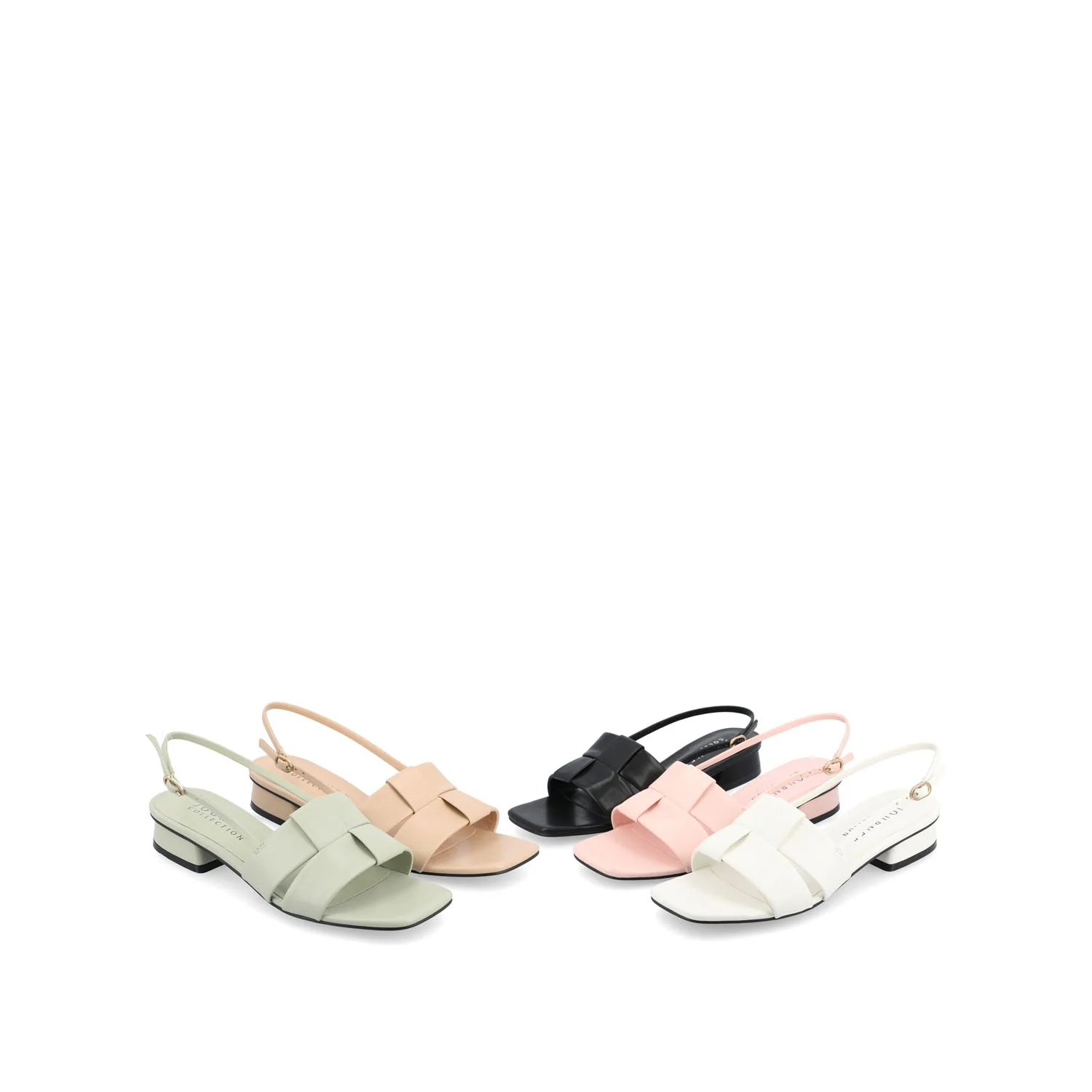 TABATHA LOW BLOCK HEELS IN VEGAN LEATHER - Sage - Image 10