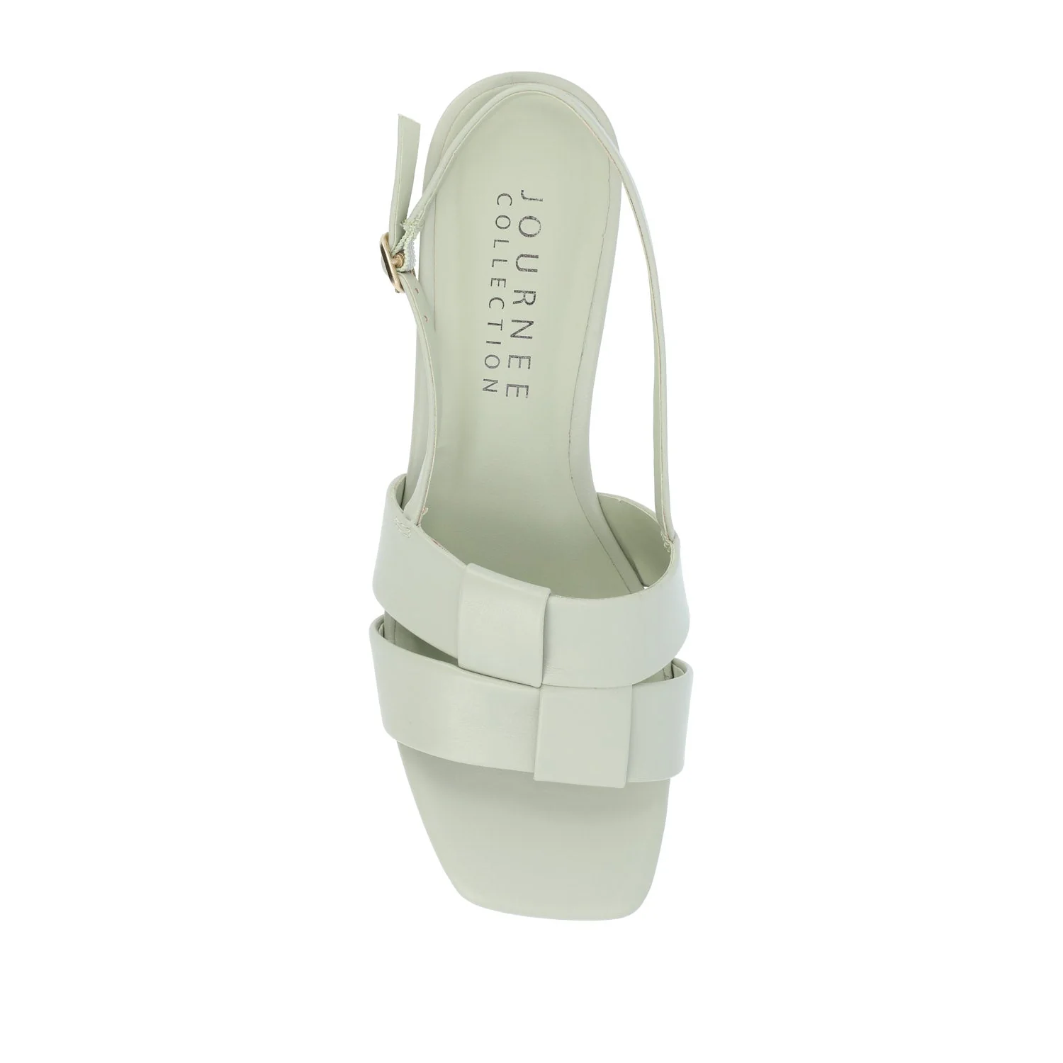TABATHA LOW BLOCK HEELS IN VEGAN LEATHER - Sage - Image 6