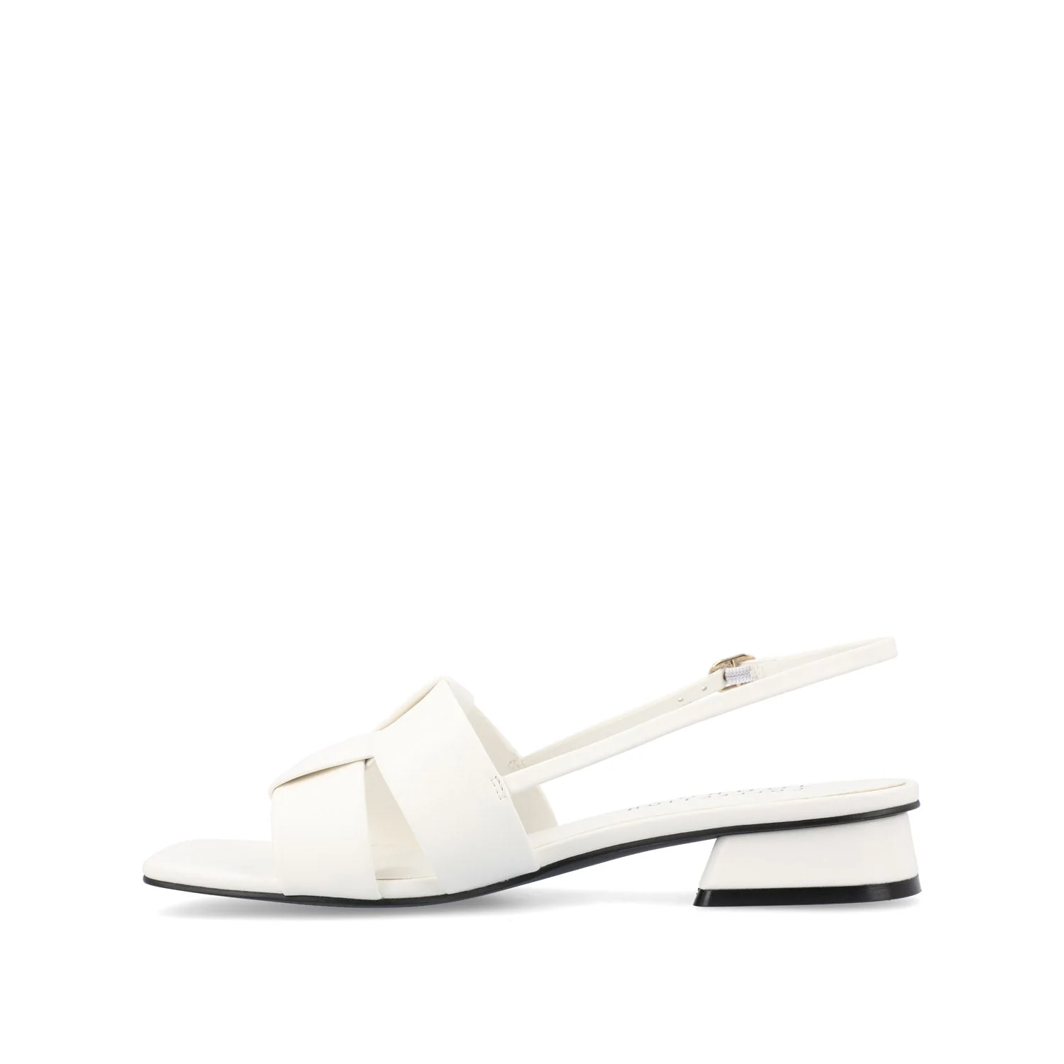 TABATHA LOW BLOCK HEELS IN VEGAN LEATHER - White - Image 3
