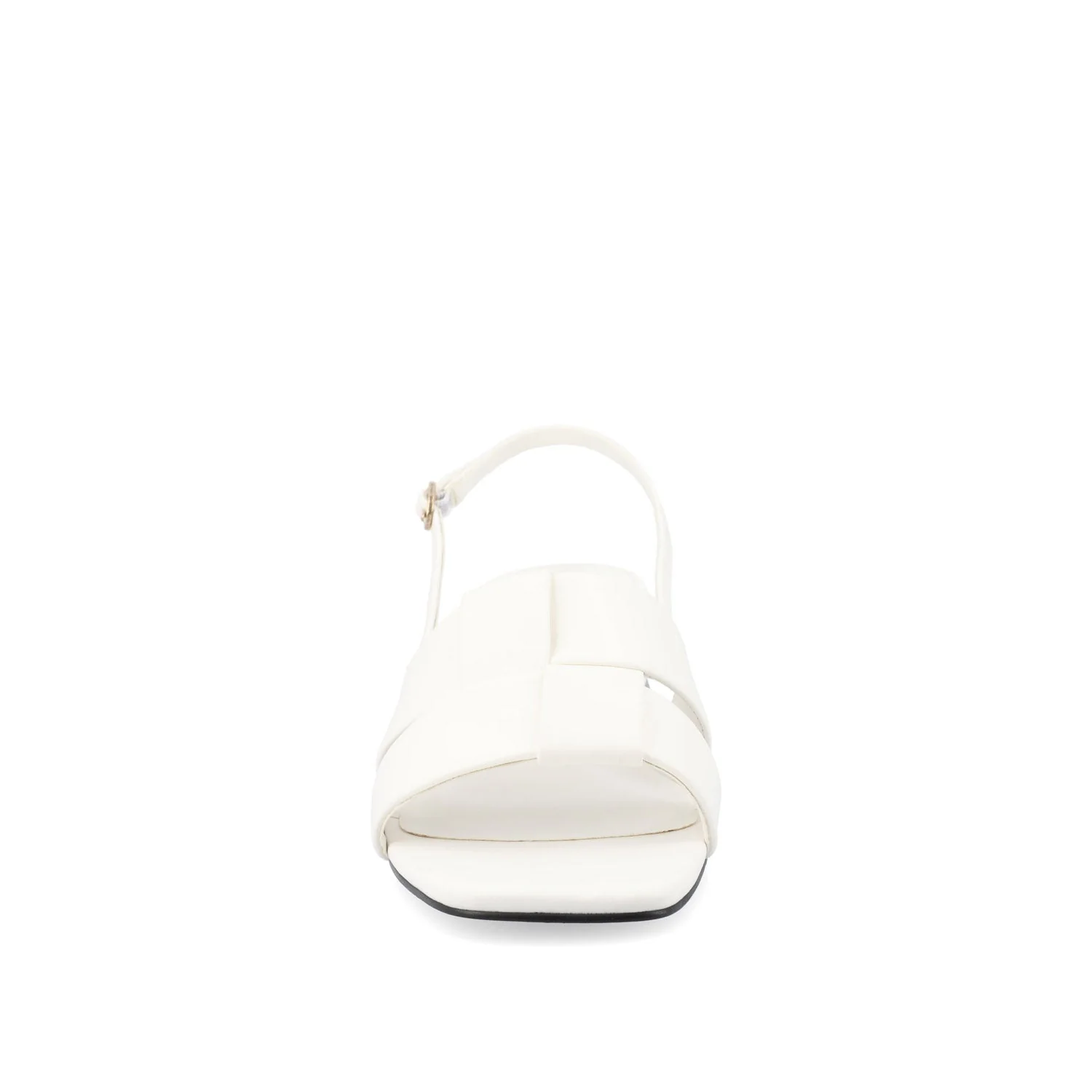 TABATHA LOW BLOCK HEELS IN VEGAN LEATHER - White - Image 5