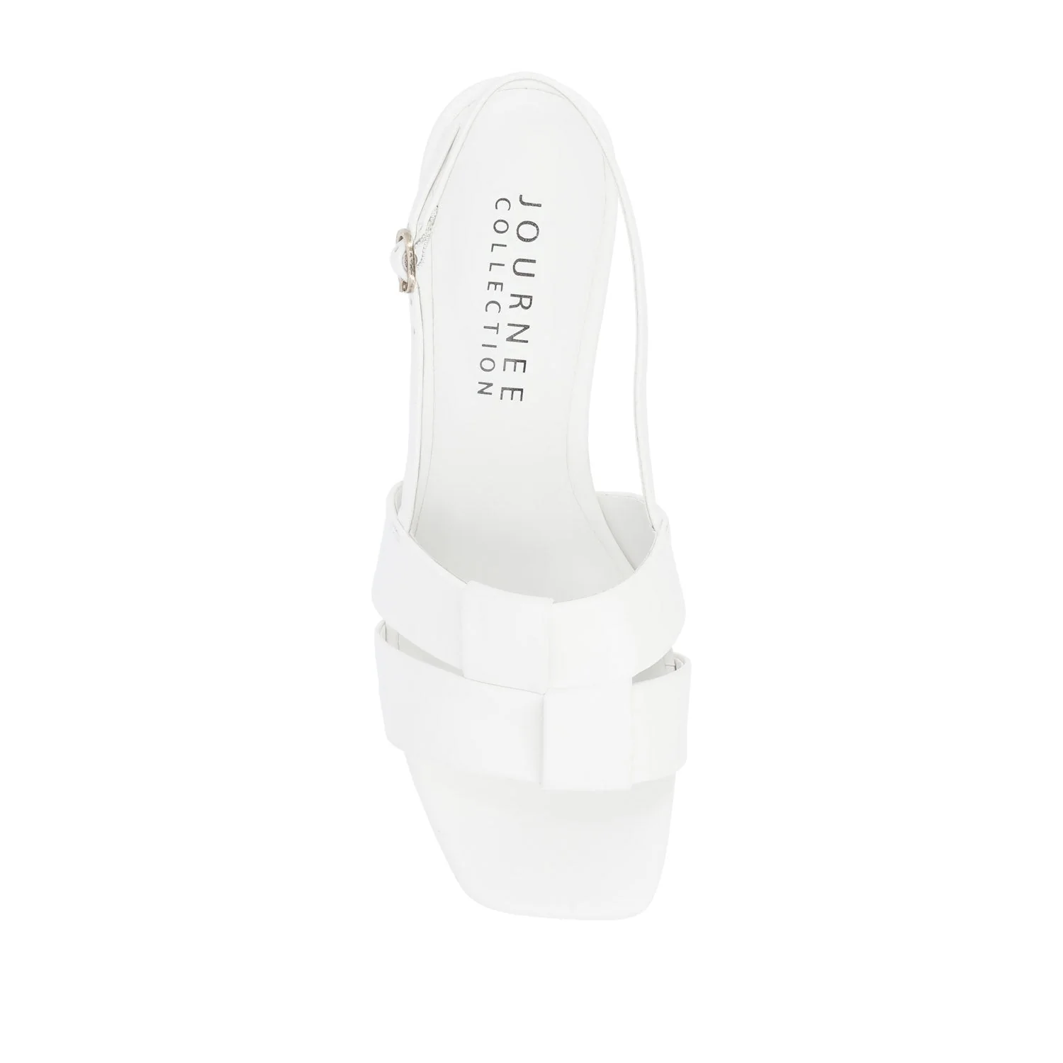 TABATHA LOW BLOCK HEELS IN VEGAN LEATHER - White - Image 6