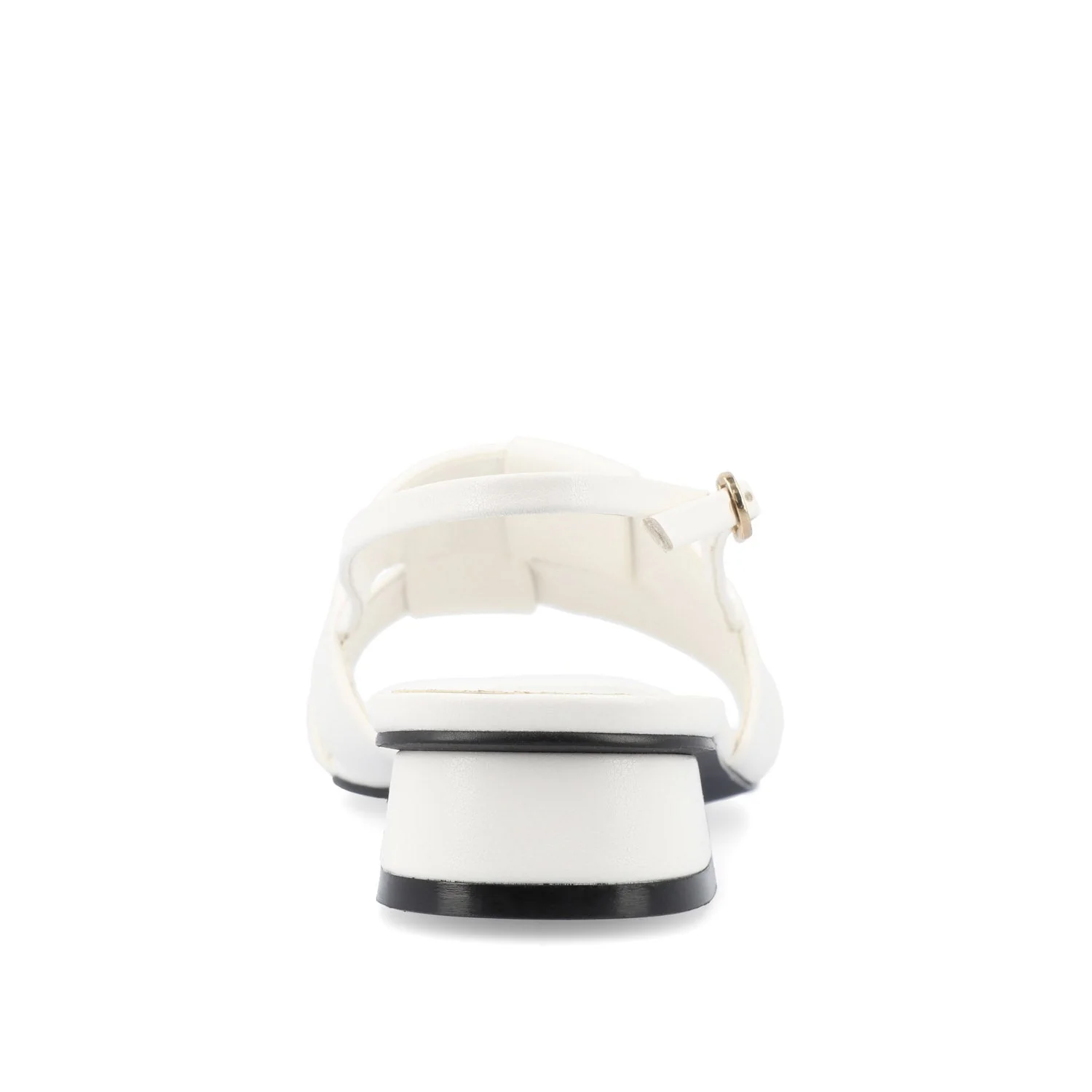 TABATHA LOW BLOCK HEELS IN VEGAN LEATHER - White - Image 7