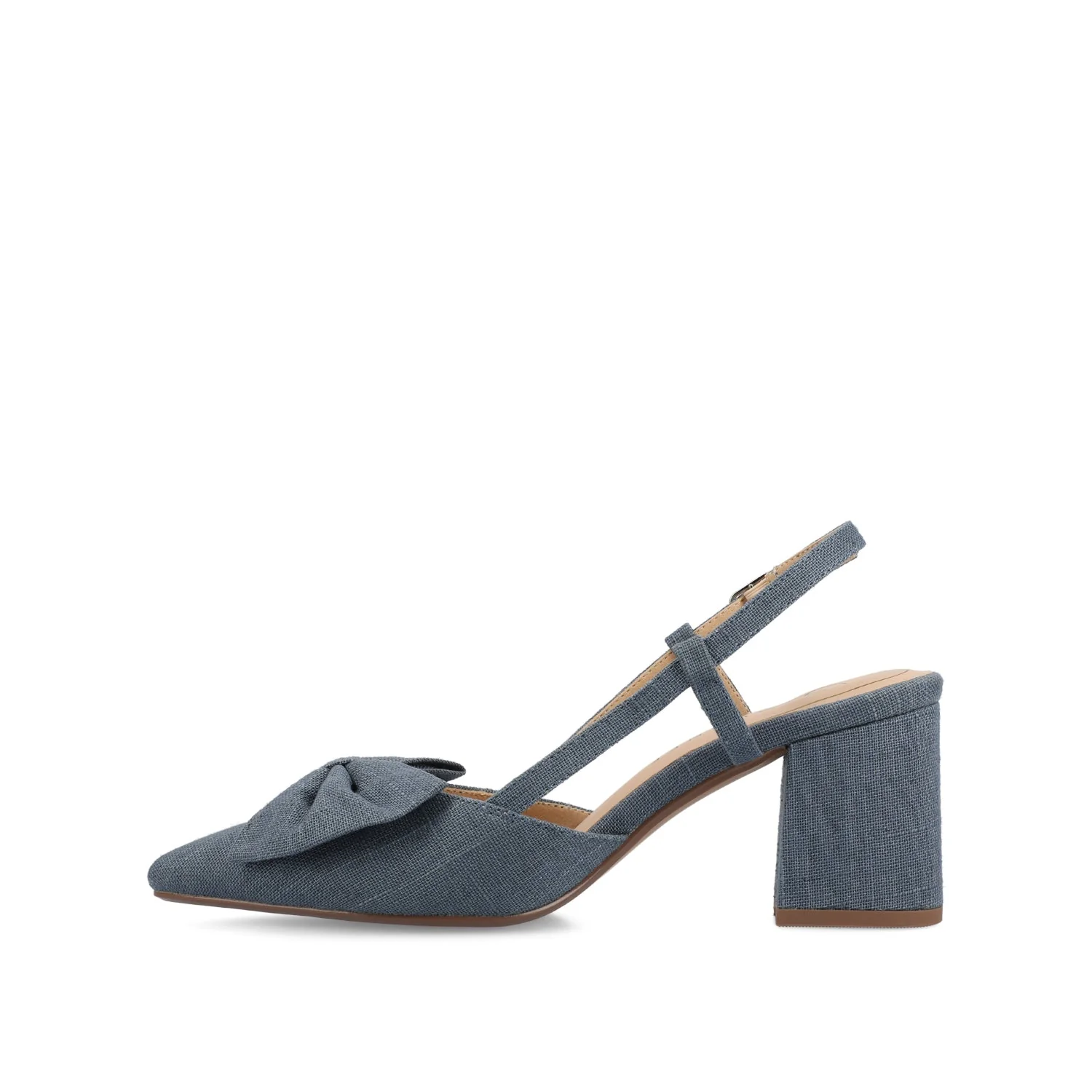 TAILYNN SLINGBACK BLOCK HEELS IN STATEMENT - Denim - Image 3