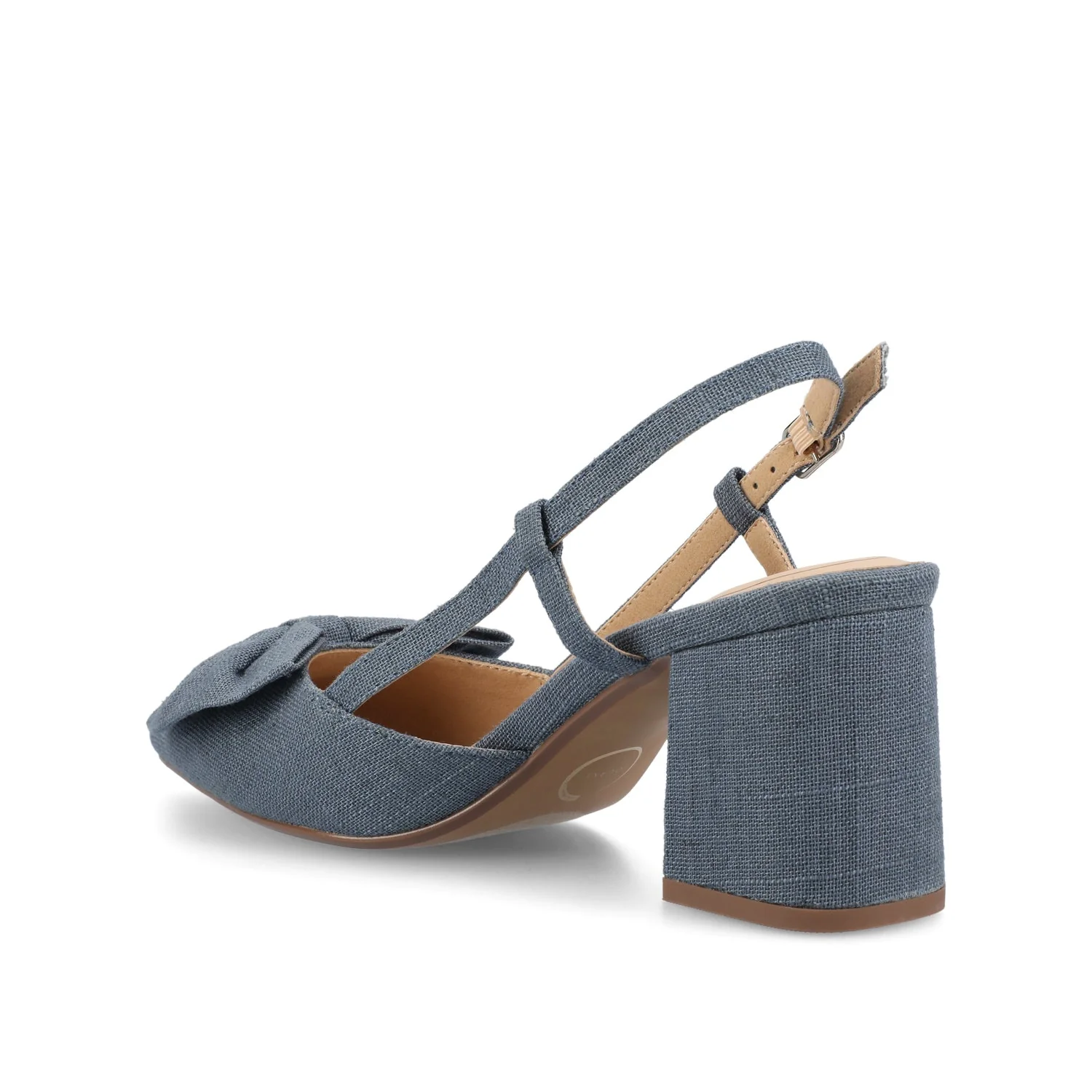TAILYNN SLINGBACK BLOCK HEELS IN STATEMENT IN WIDE - Denim - Image 4