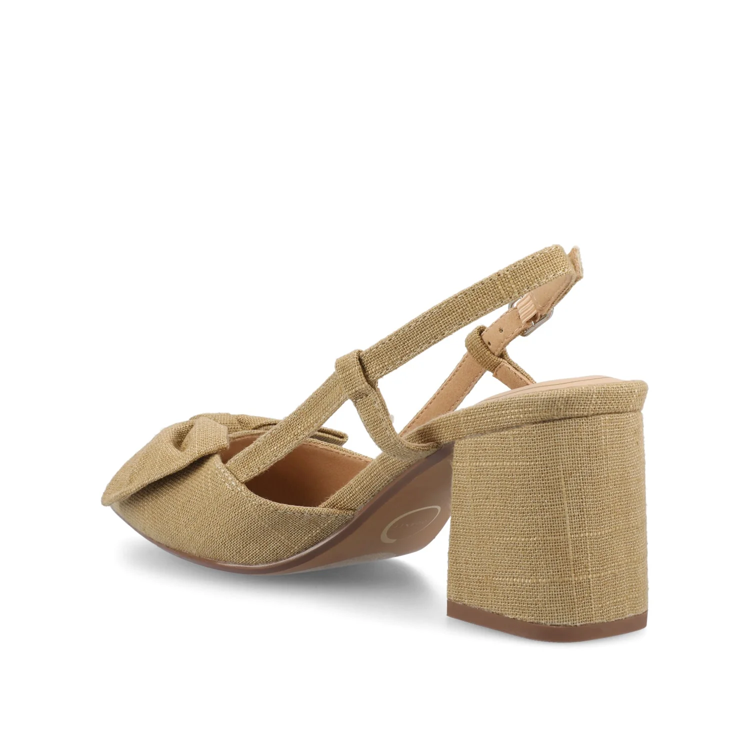 TAILYNN SLINGBACK BLOCK HEELS IN STATEMENT - Wheat - Image 4