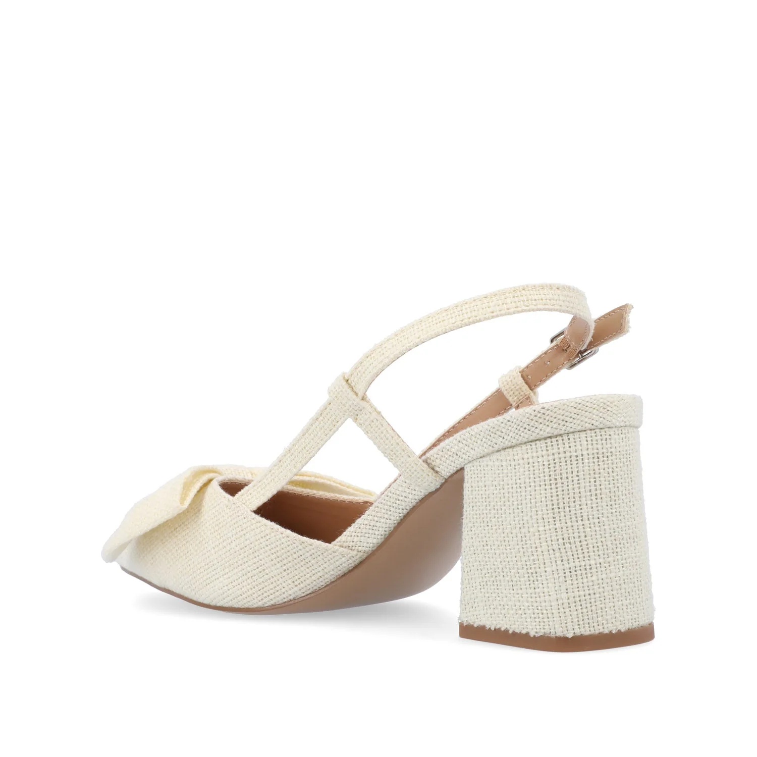 TAILYNN BLOCK PUMP HEELS IN WIDE - Cream - Image 4