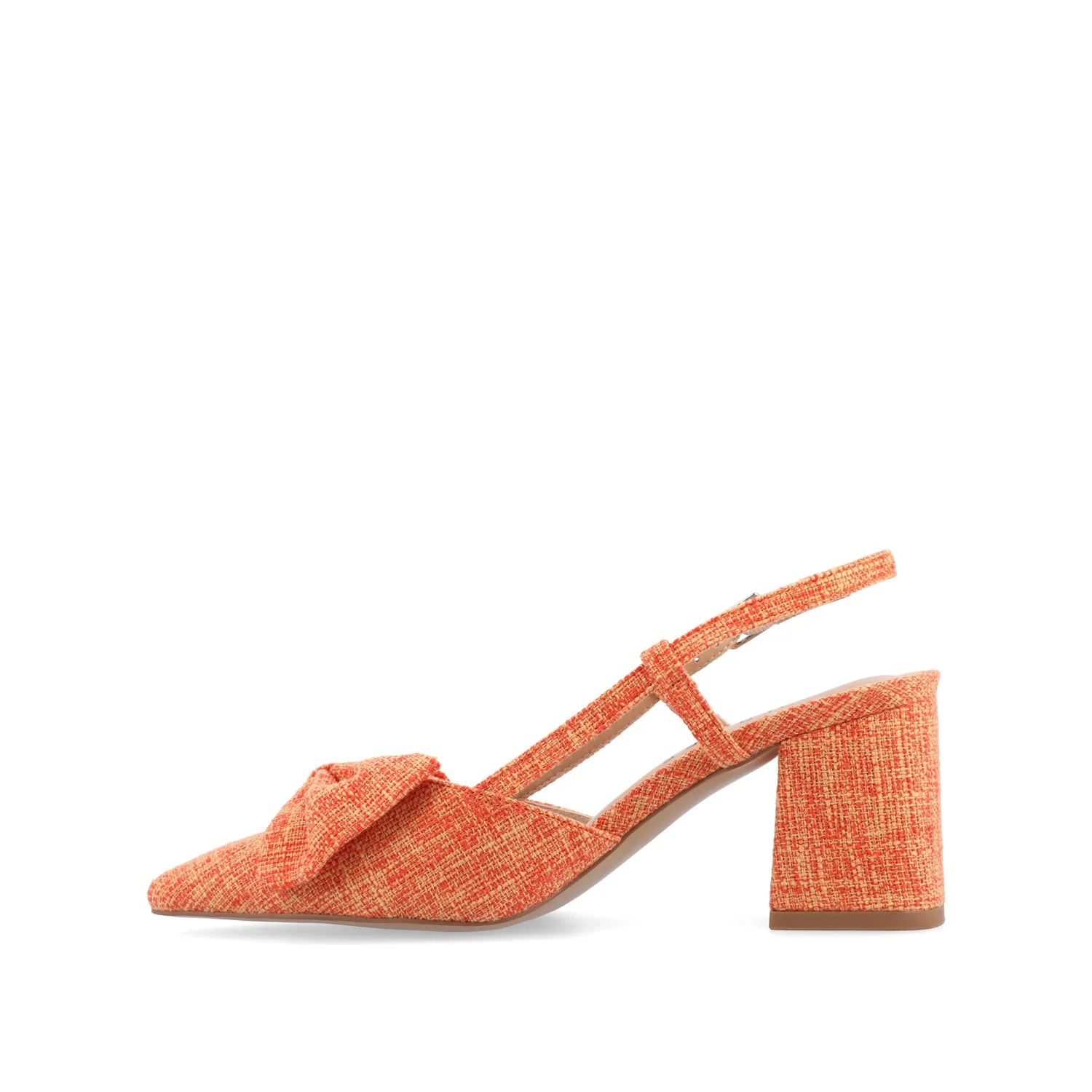 TAILYNN BLOCK PUMP HEELS IN WIDE - Orange - Image 3