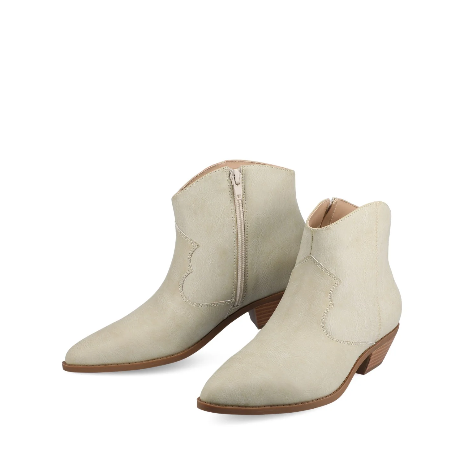 TALIAH WESTERN ANKLE BOOTIES - Bone - Image 3