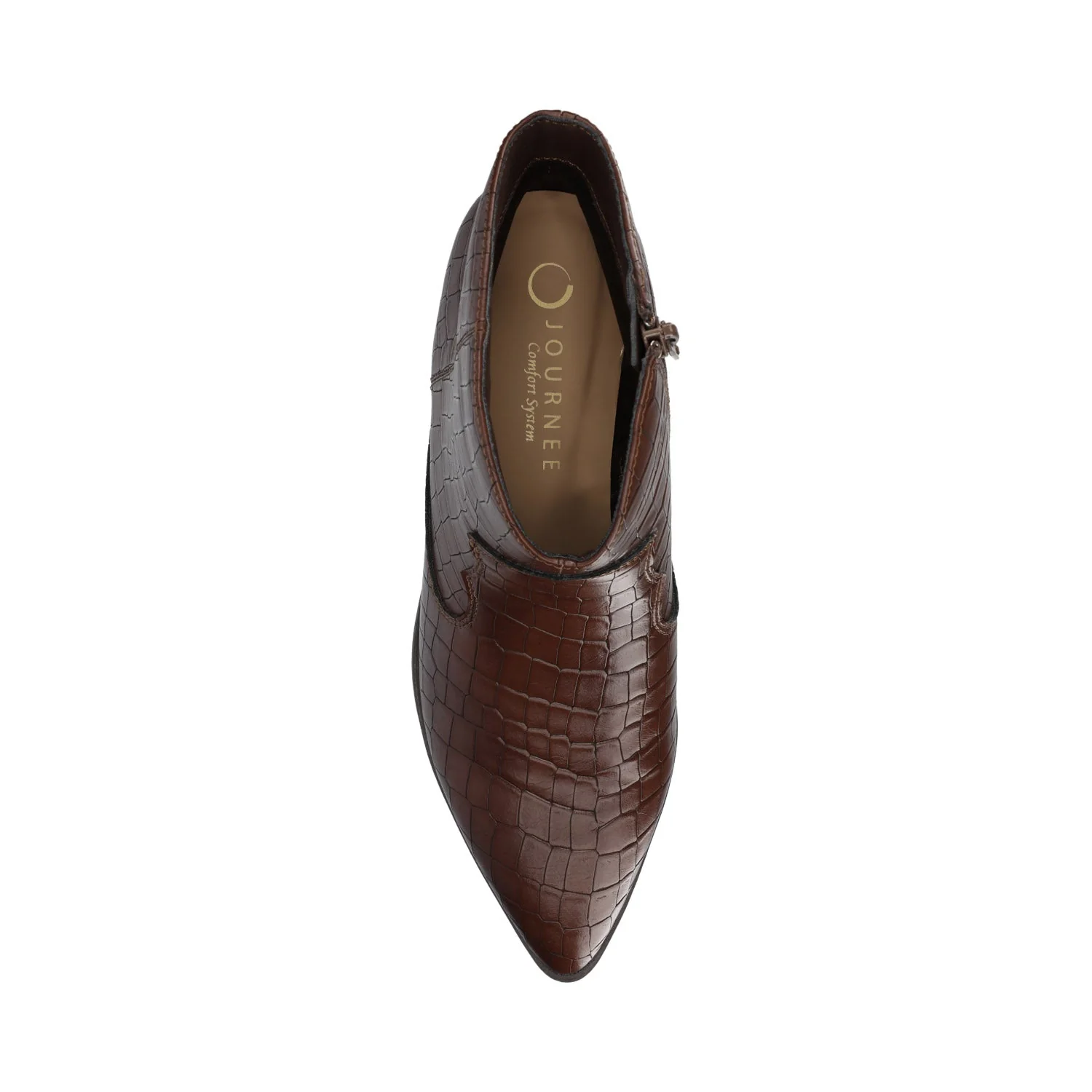 TALIAH WESTERN ANKLE BOOTIES - Brown Croco - Image 4