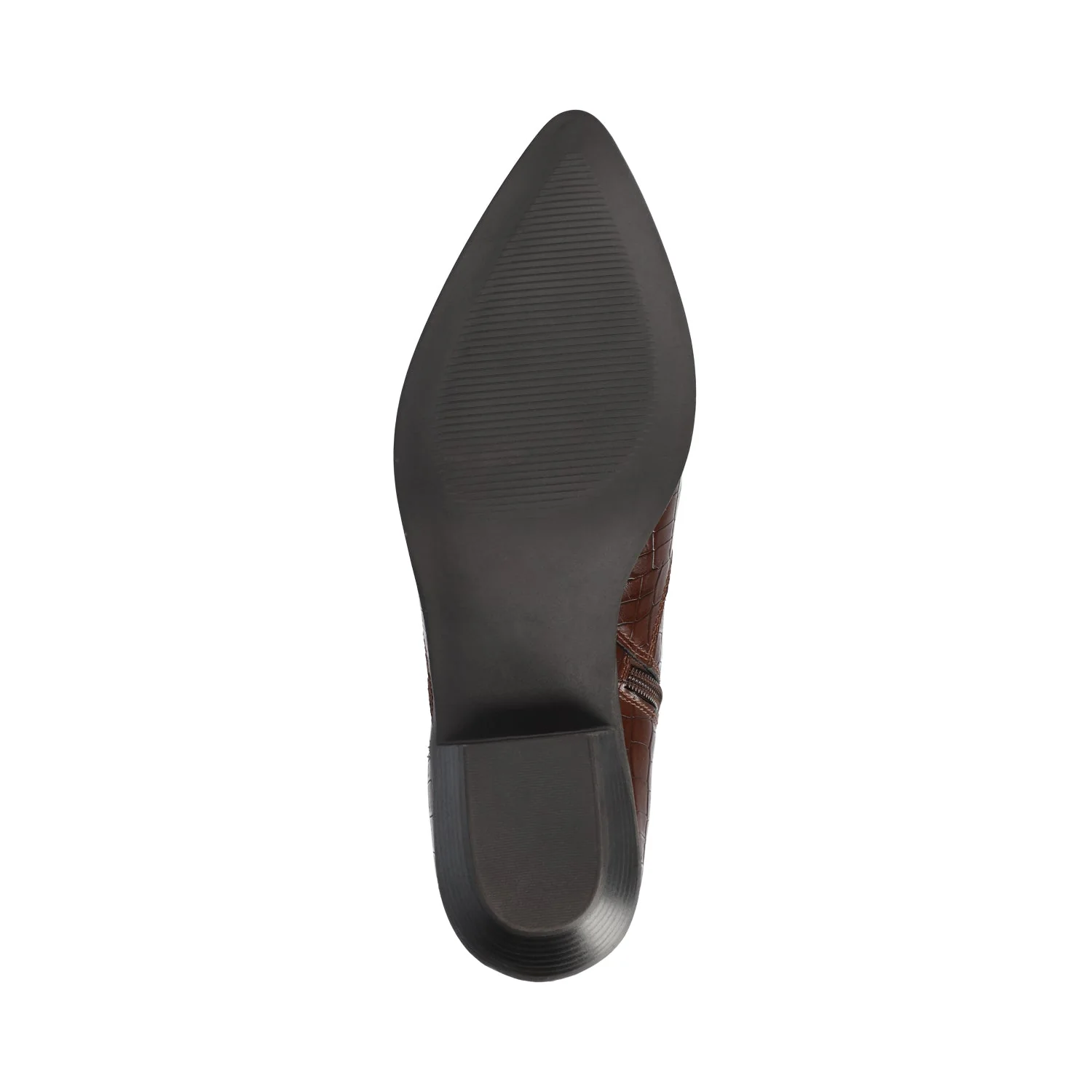 TALIAH WESTERN ANKLE BOOTIES - Brown Croco - Image 5