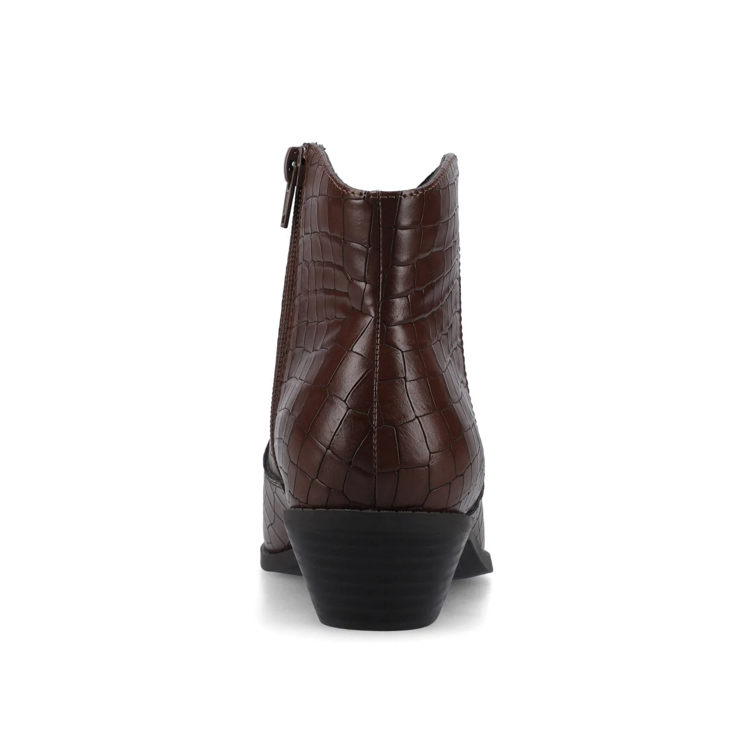 TALIAH WESTERN ANKLE BOOTIES - Brown Croco - Image 6