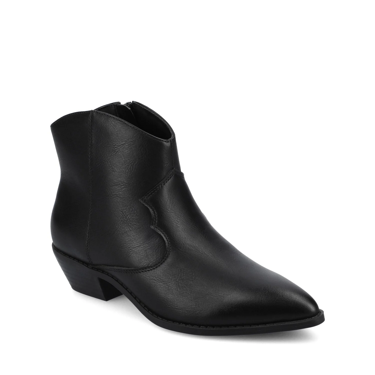 TALIAH WESTERN ANKLE BOOTIES IN WIDE - Black - Image 2