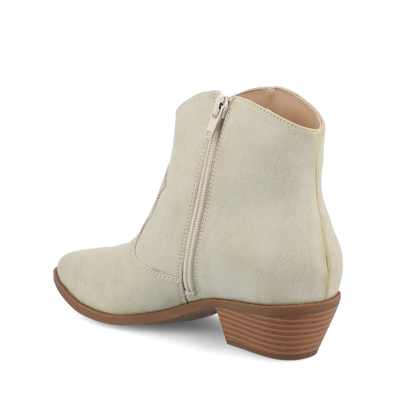 TALIAH WESTERN ANKLE BOOTIES IN WIDE - Bone - Image 6