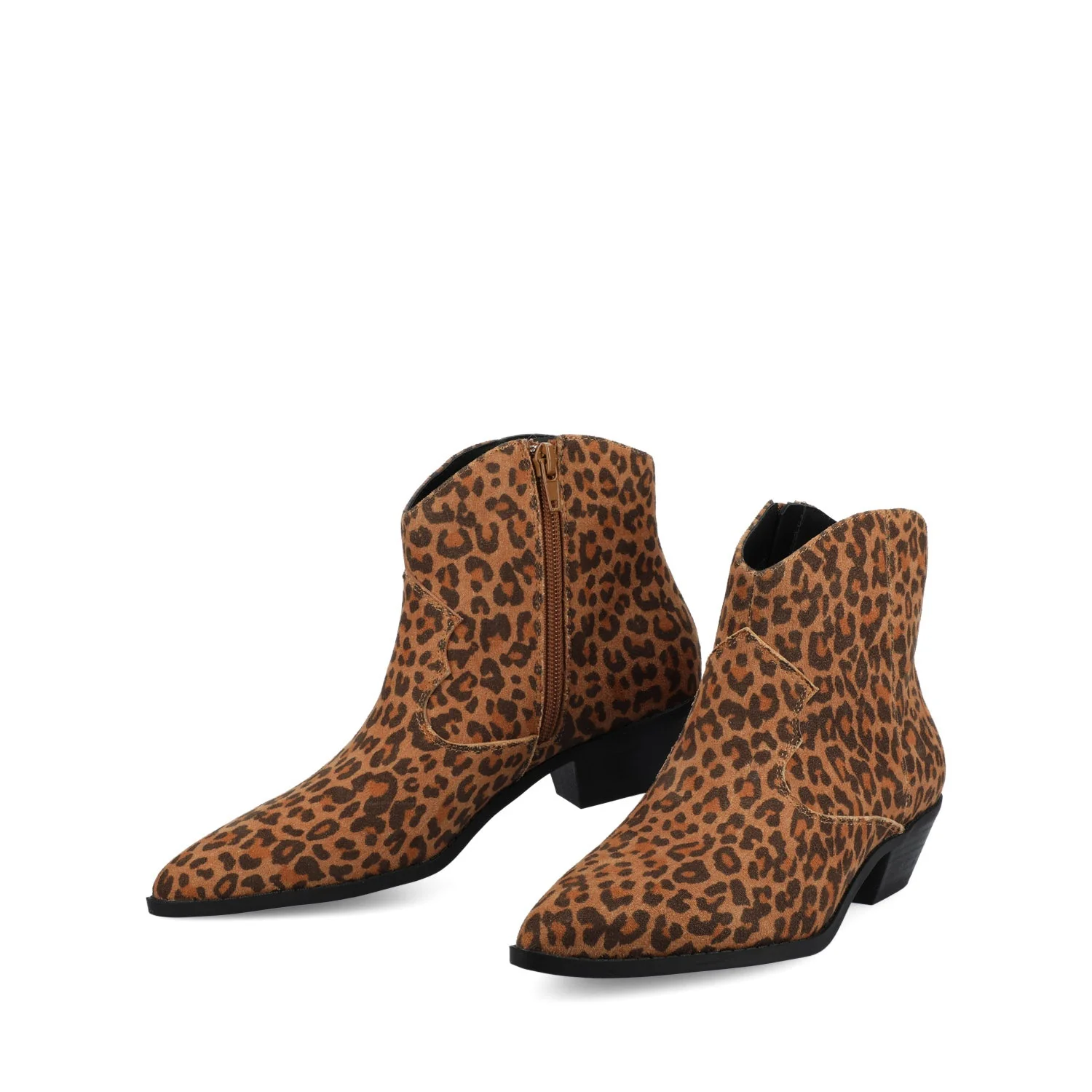 TALIAH WESTERN ANKLE BOOTIES IN WIDE - Leopard - Image 2