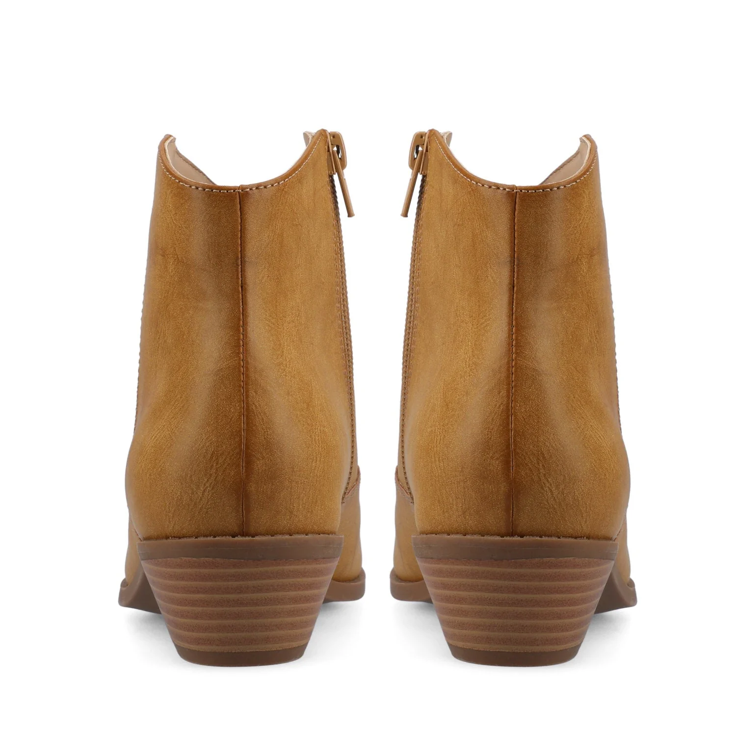 TALIAH WESTERN ANKLE BOOTIES IN WIDE - Tan - Image 2