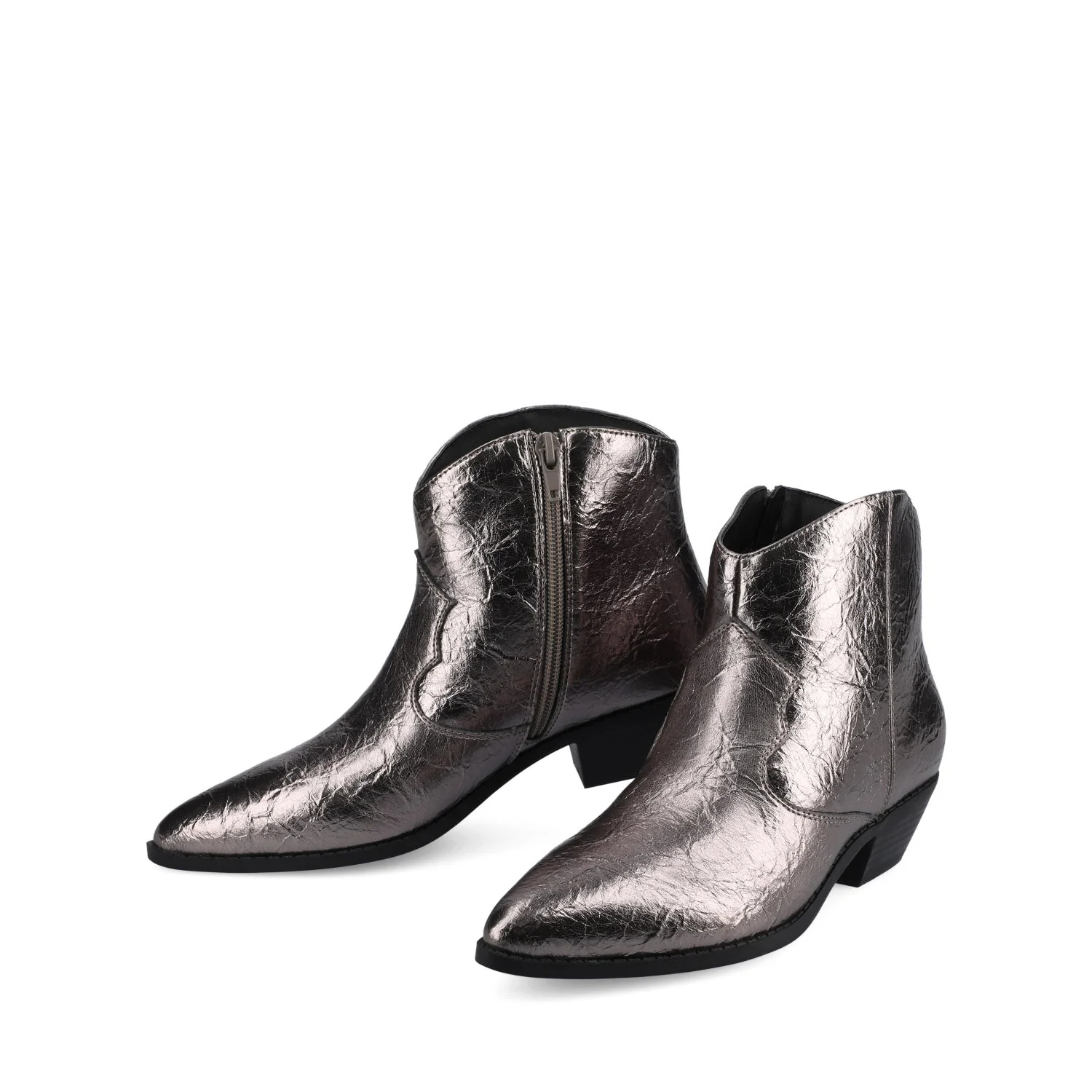 TALIAH WESTERN ANKLE BOOTIES - Pewter - Image 2