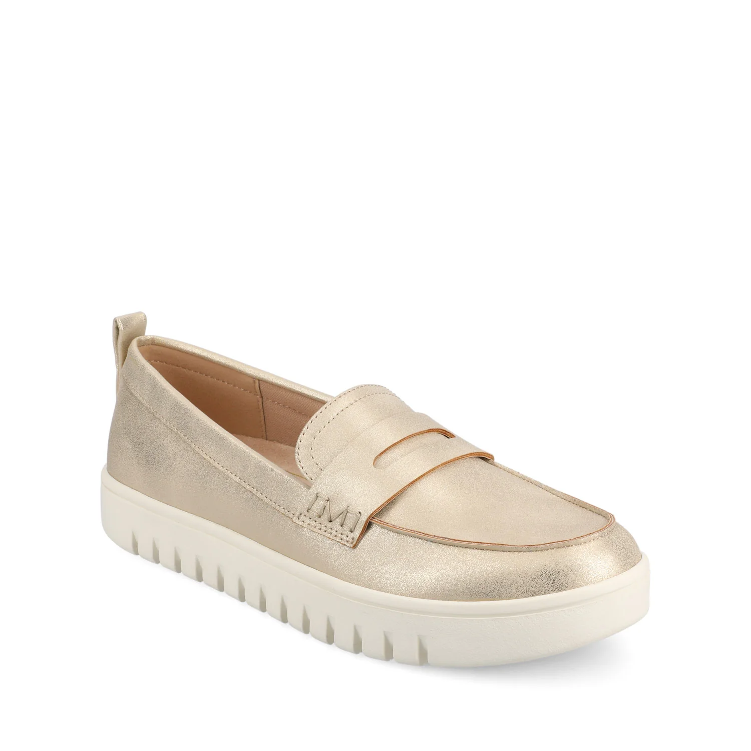 TAYLA PENNY LOAFER IN WIDE - Gold - Image 2