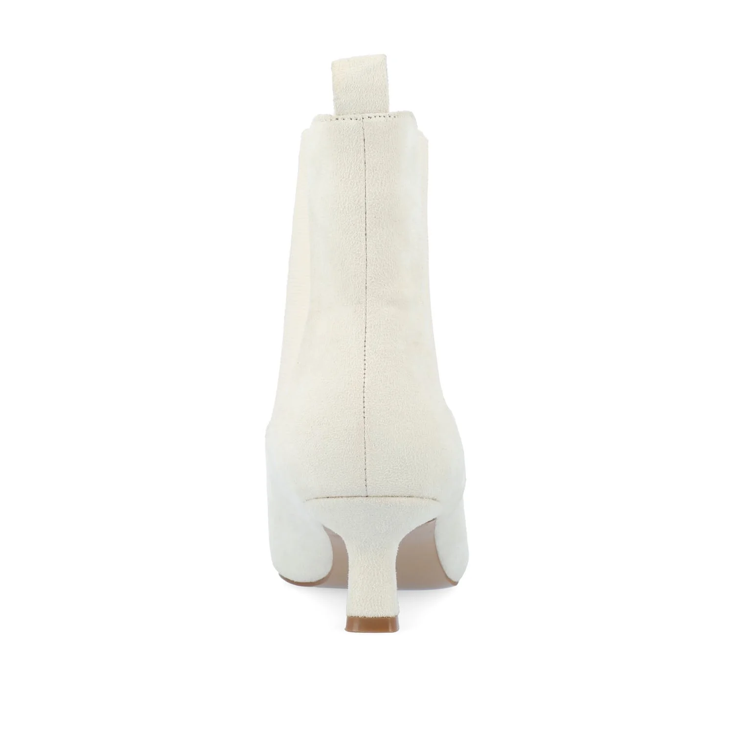 TENLEE CHELSEA BOOTIES IN FAUX SUEDE - Ivory Faux Suede - Image 7
